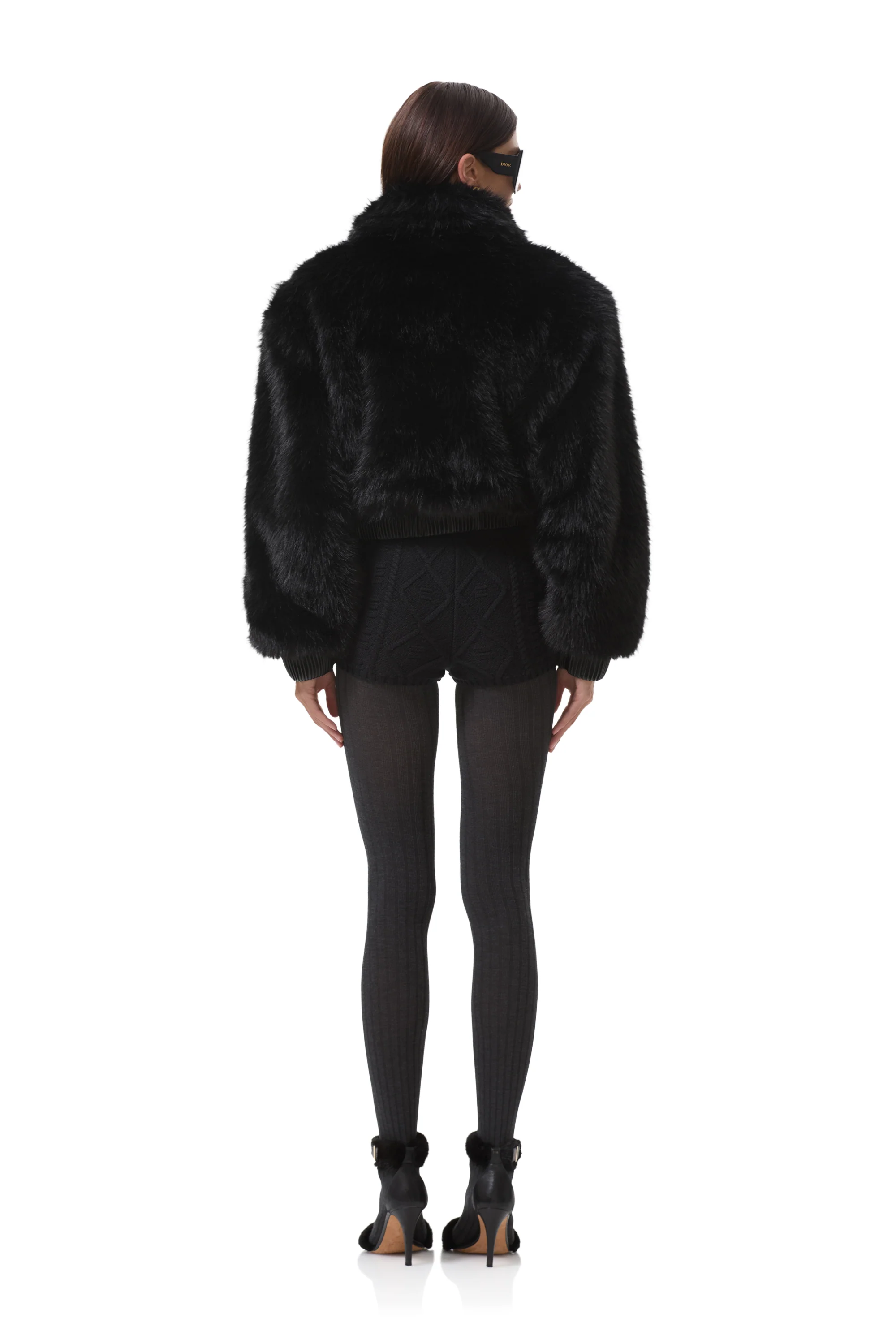 Adelaide Fur Bomber Jacket - Noir - Image 4