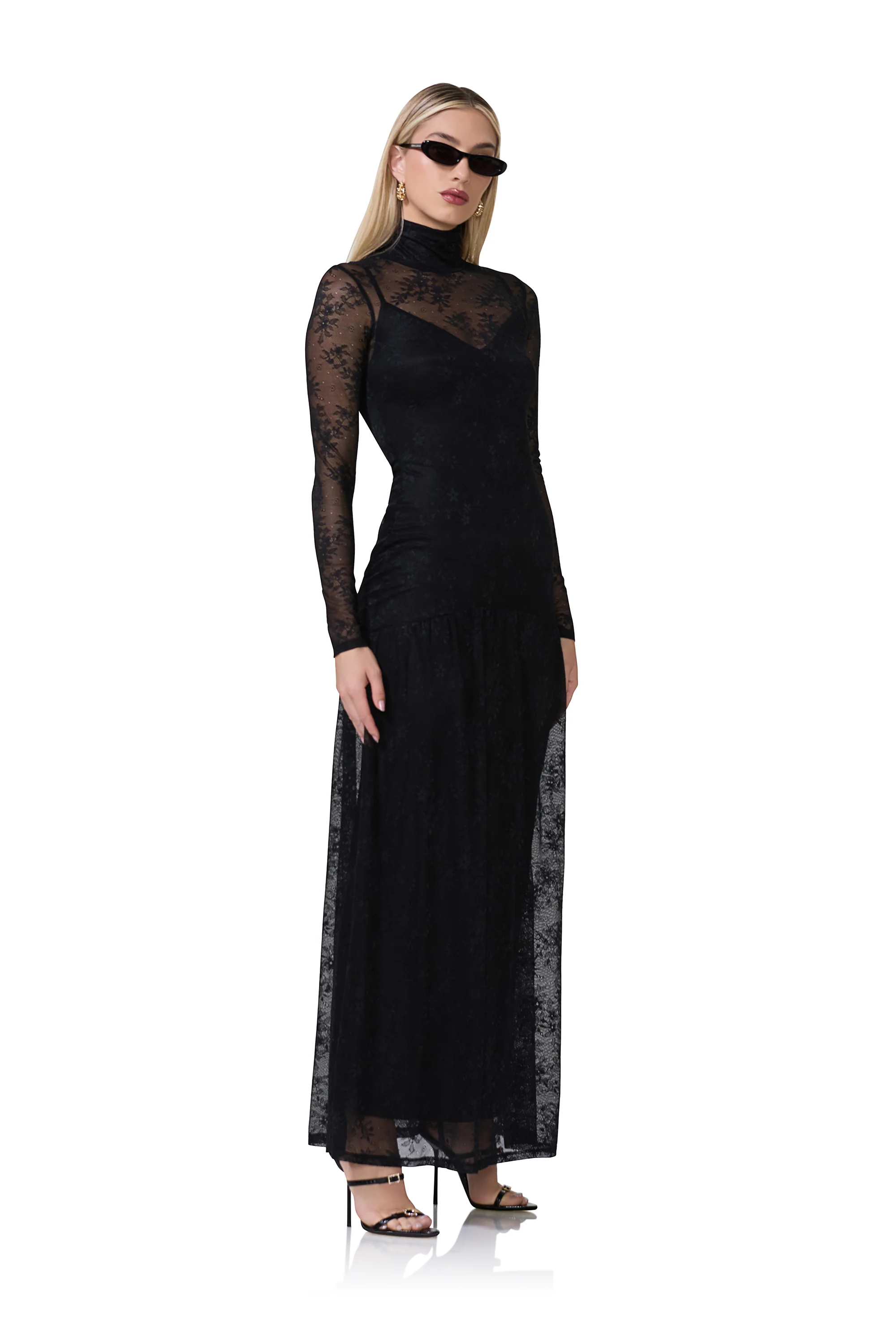 Amala Lace Dress - Noir - Image 3