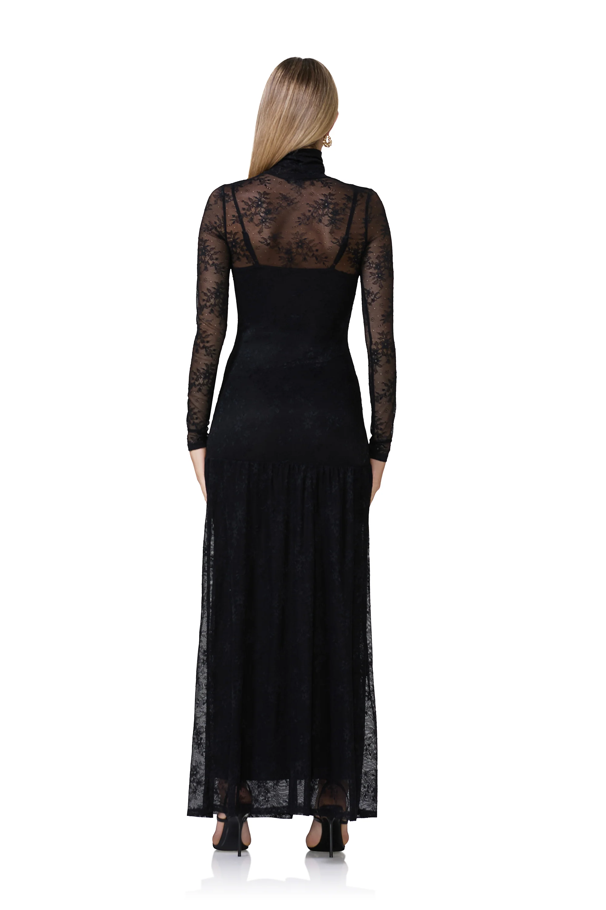 Amala Lace Dress - Noir - Image 4