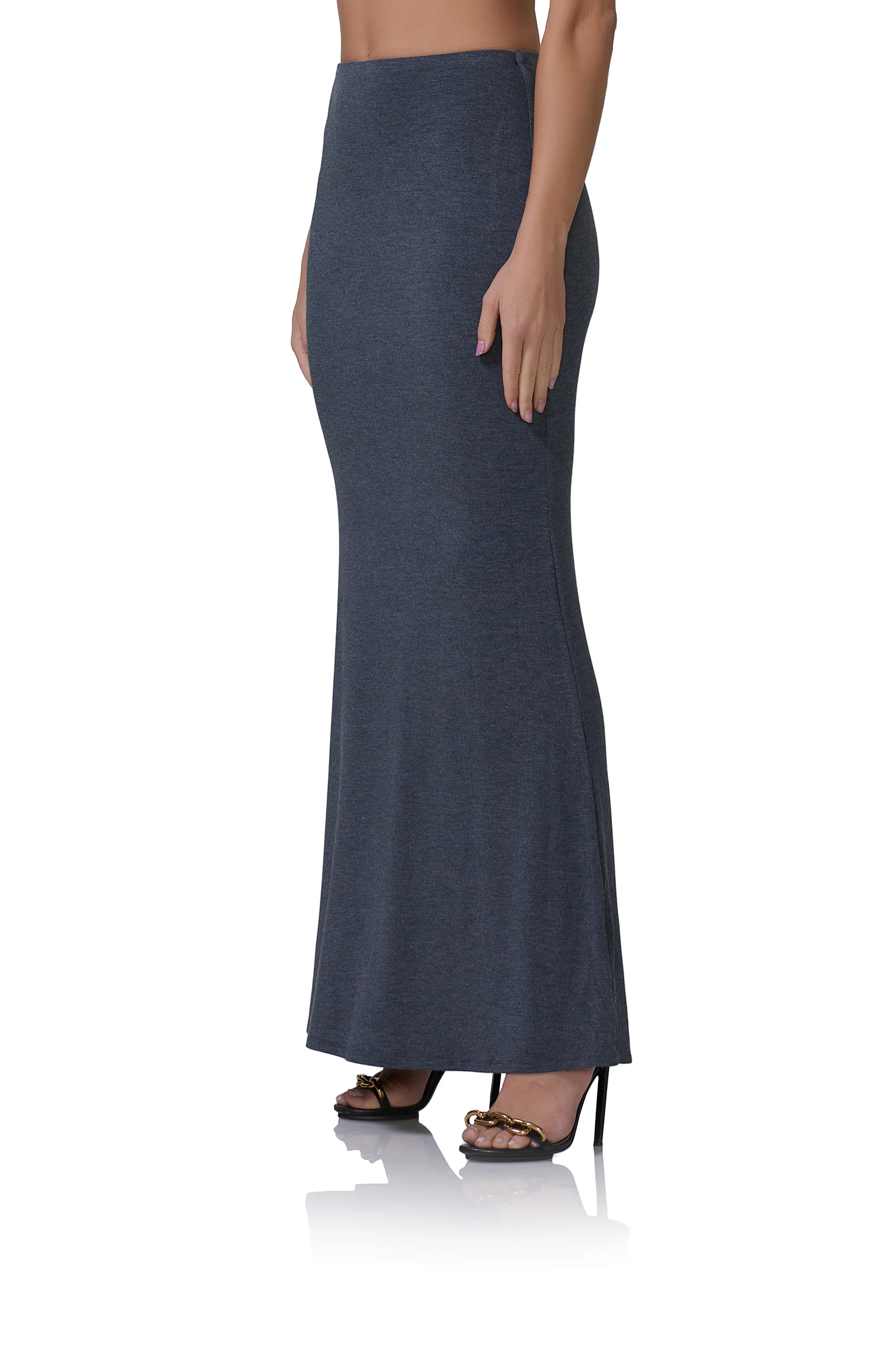 Amelia Maxi Skirt - Heather Charcoal - Image 4