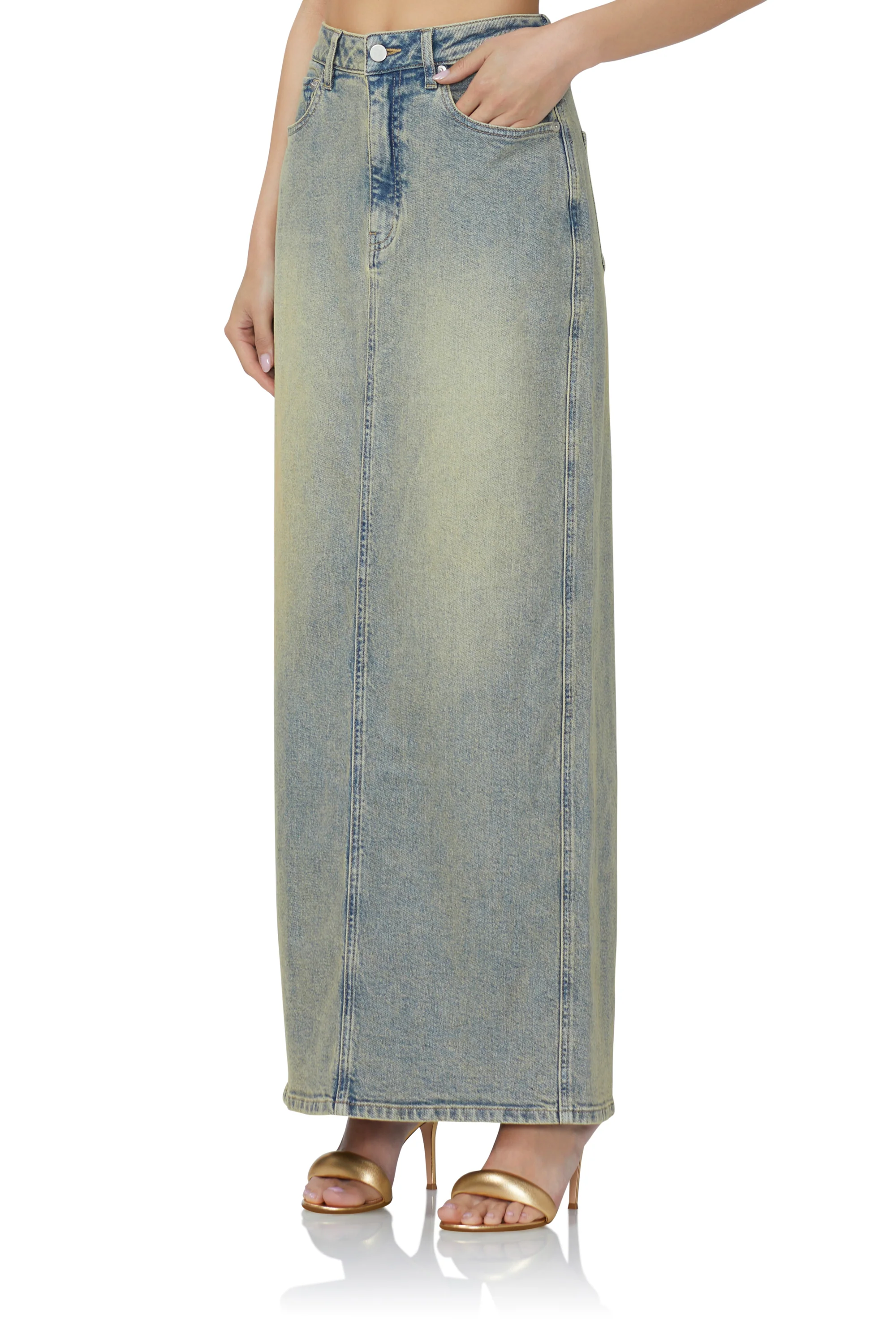 Amiri Maxi Skirt - Mellow Tint Wash - Image 4