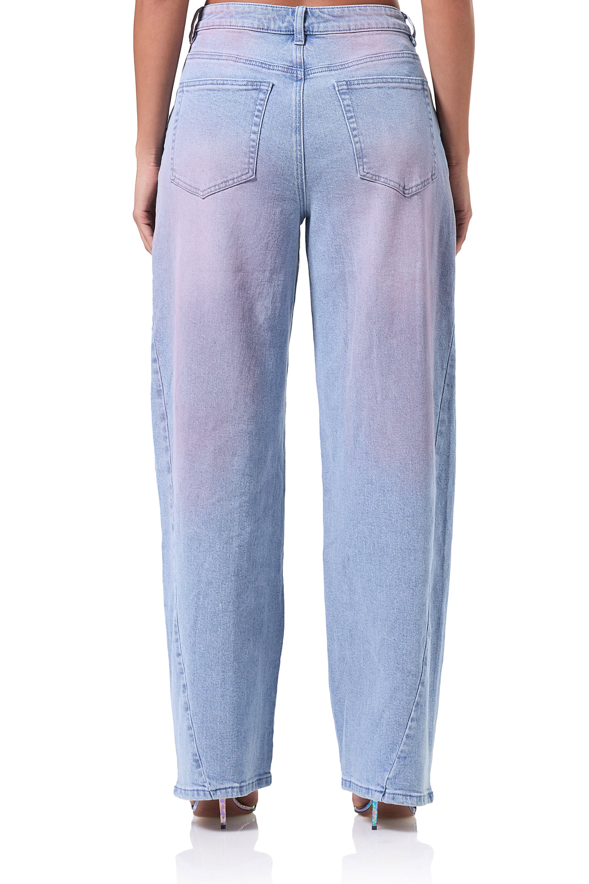 Archer Barrel Pant - Blue Pink Wash - Image 5