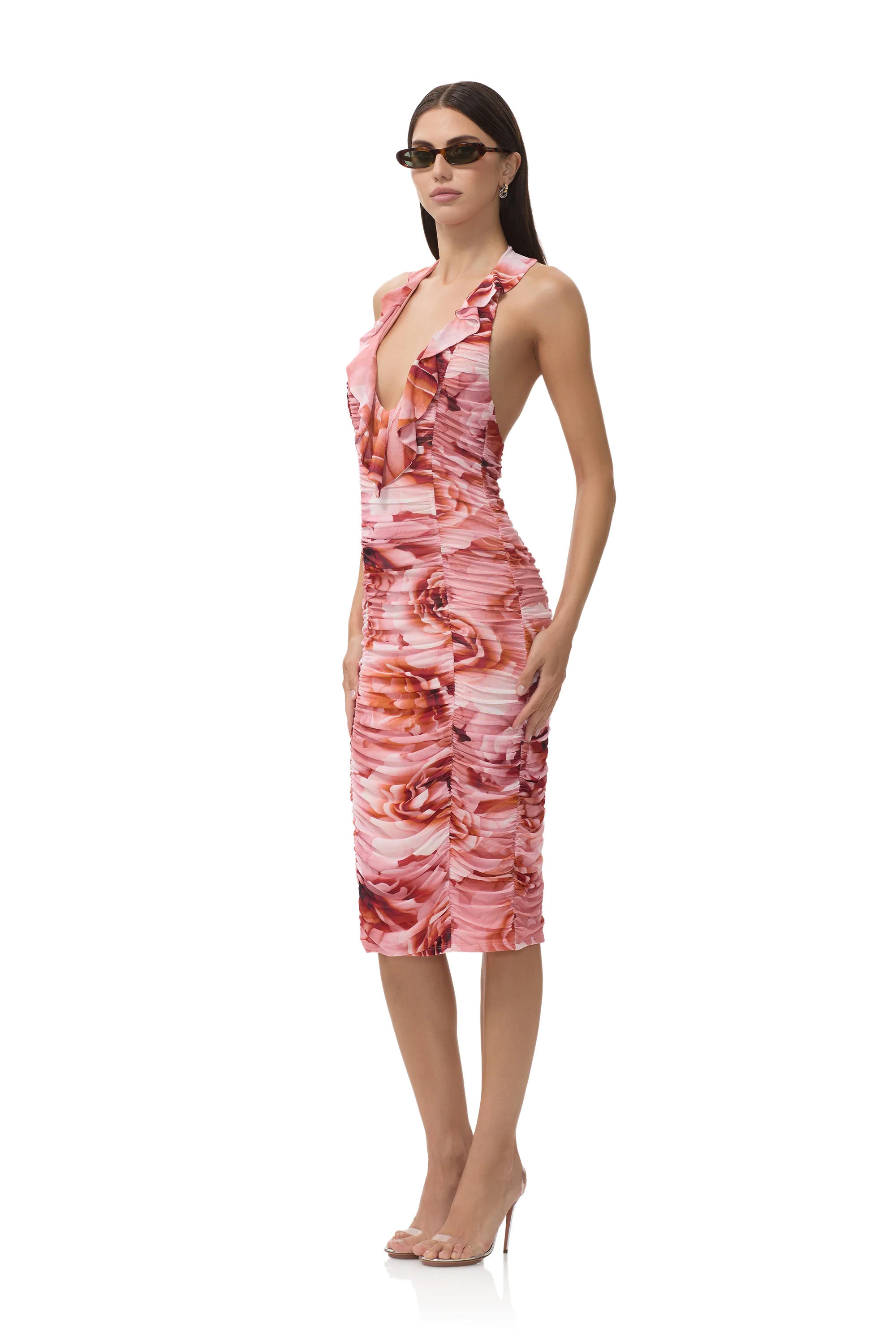 Balmer Dress - Peach Roses - Image 3