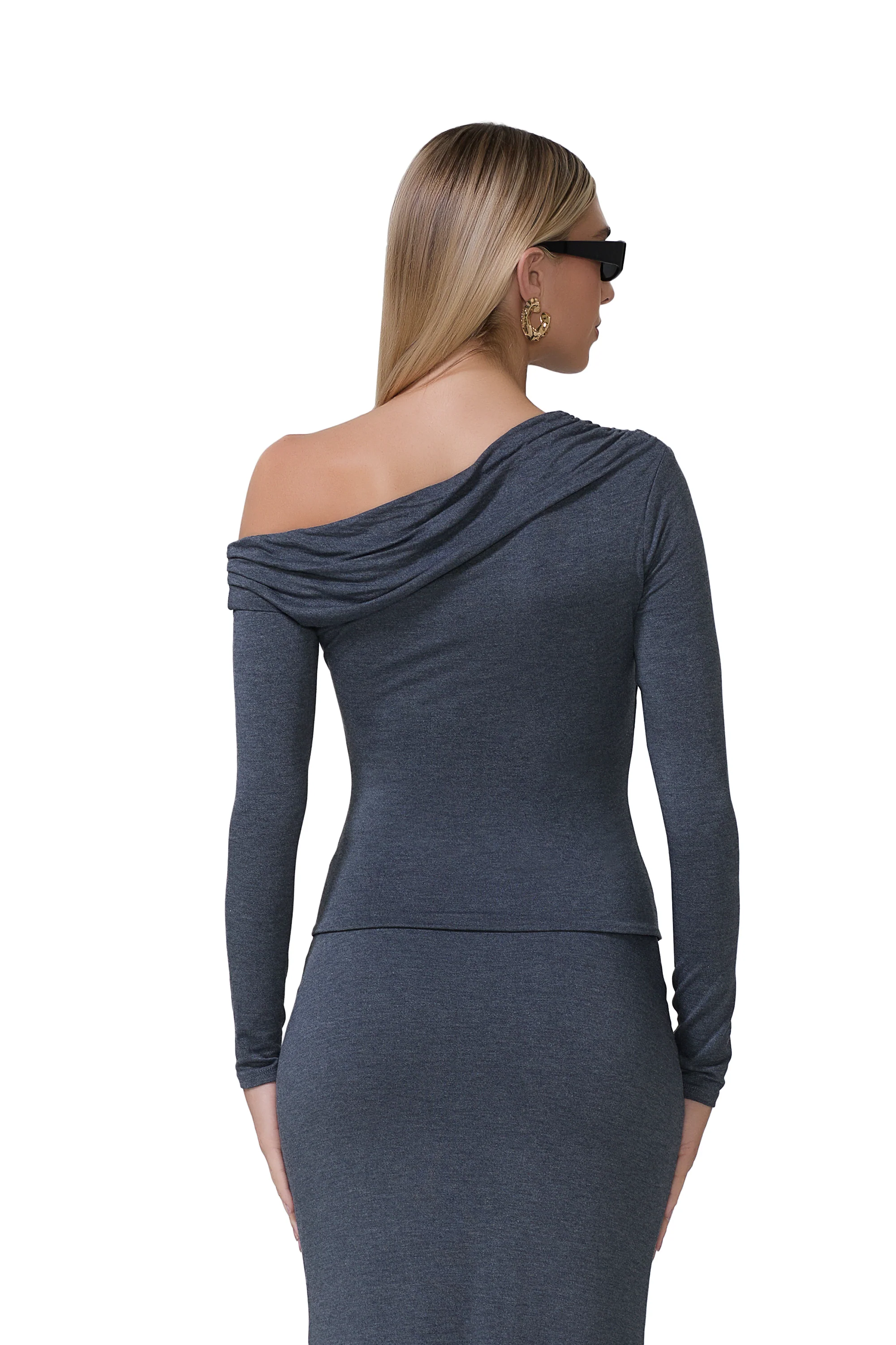 Bria Top - Heather Charcoal - Image 4