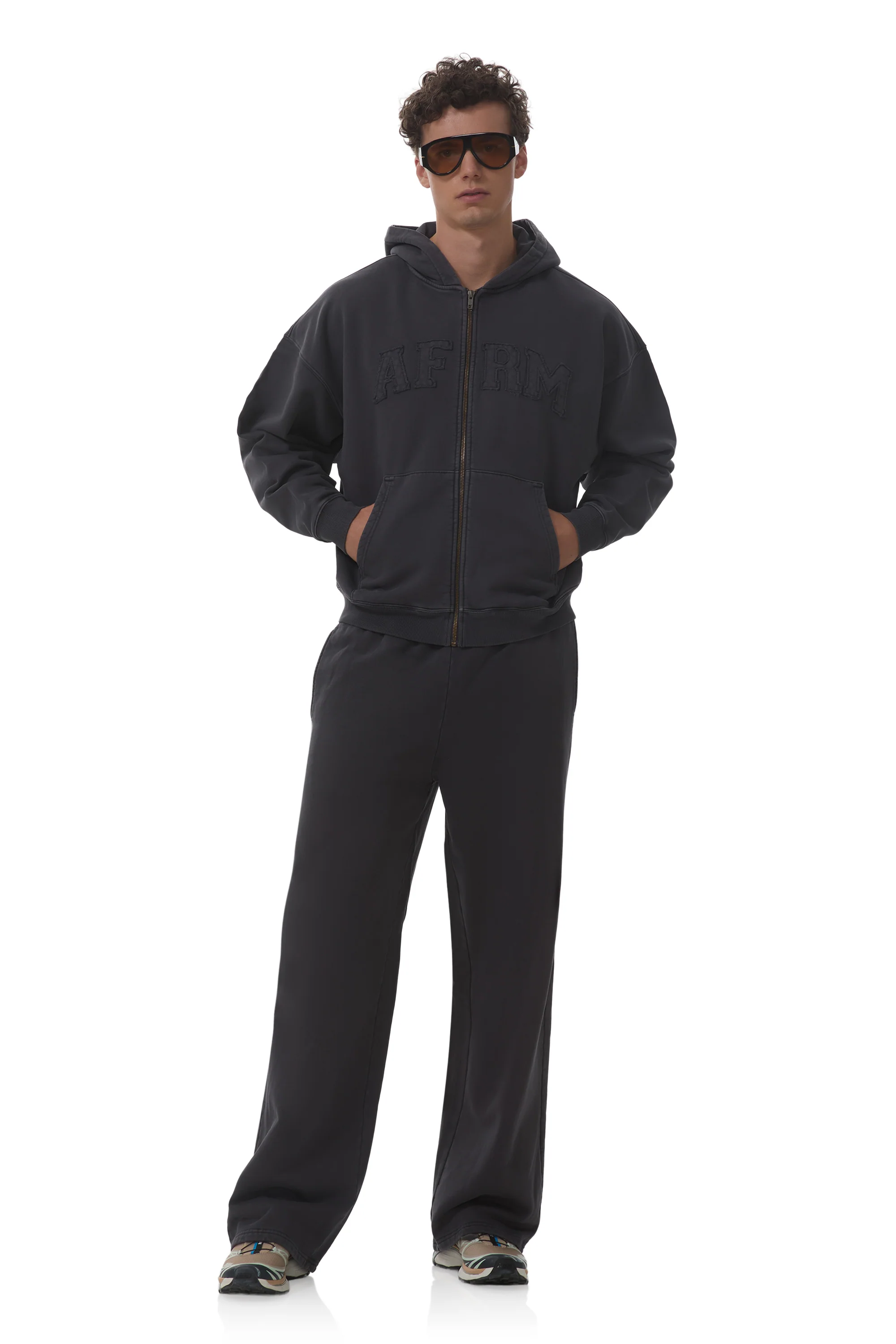 Cameron Zip Up Hoodie - Onyx - Image 3