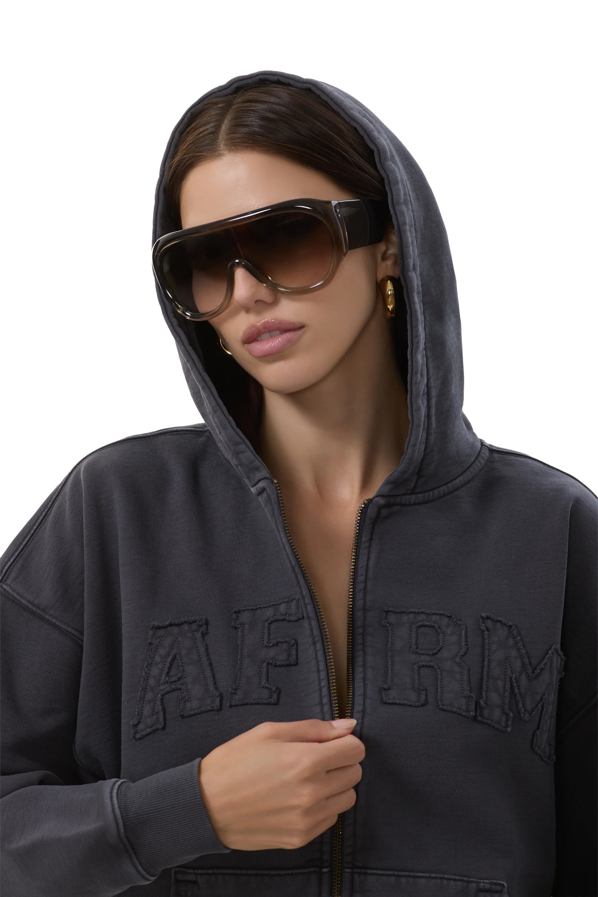Cameron Zip Up Hoodie - Onyx - Image 7