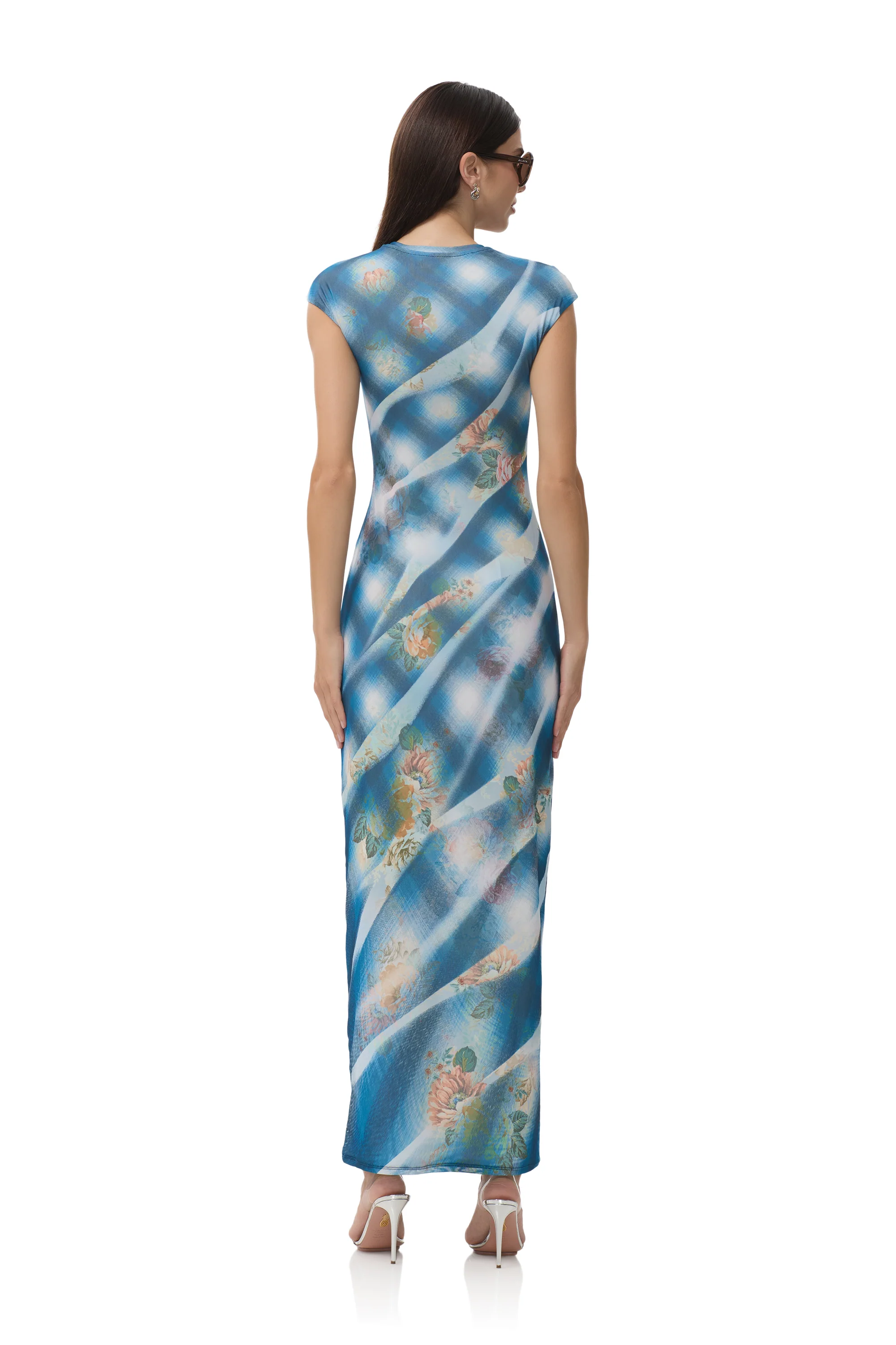 Cody Dress - Blue Floral Plaid - Image 4