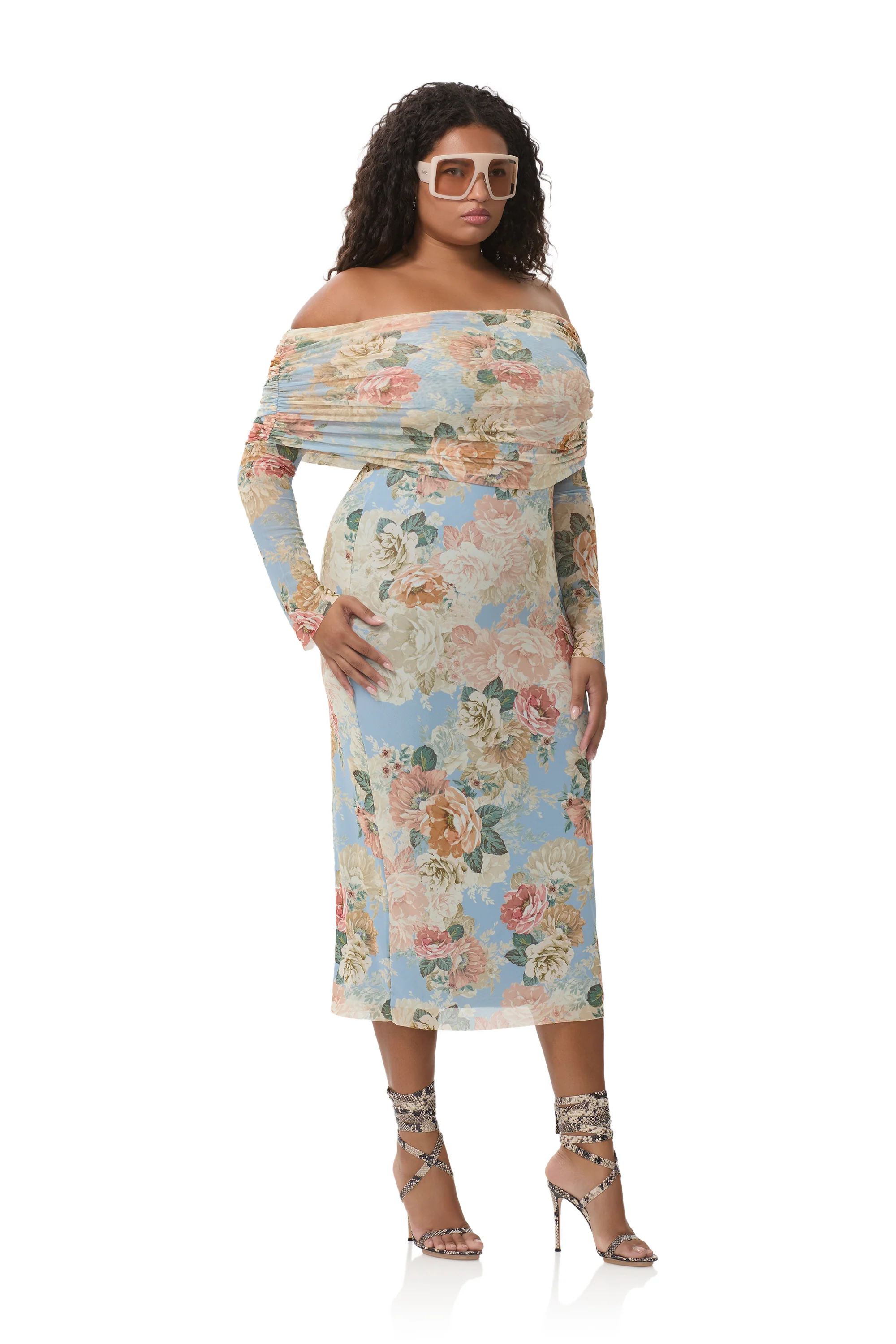 Cornelia Dress - Soft Slate Bloom - Image 4