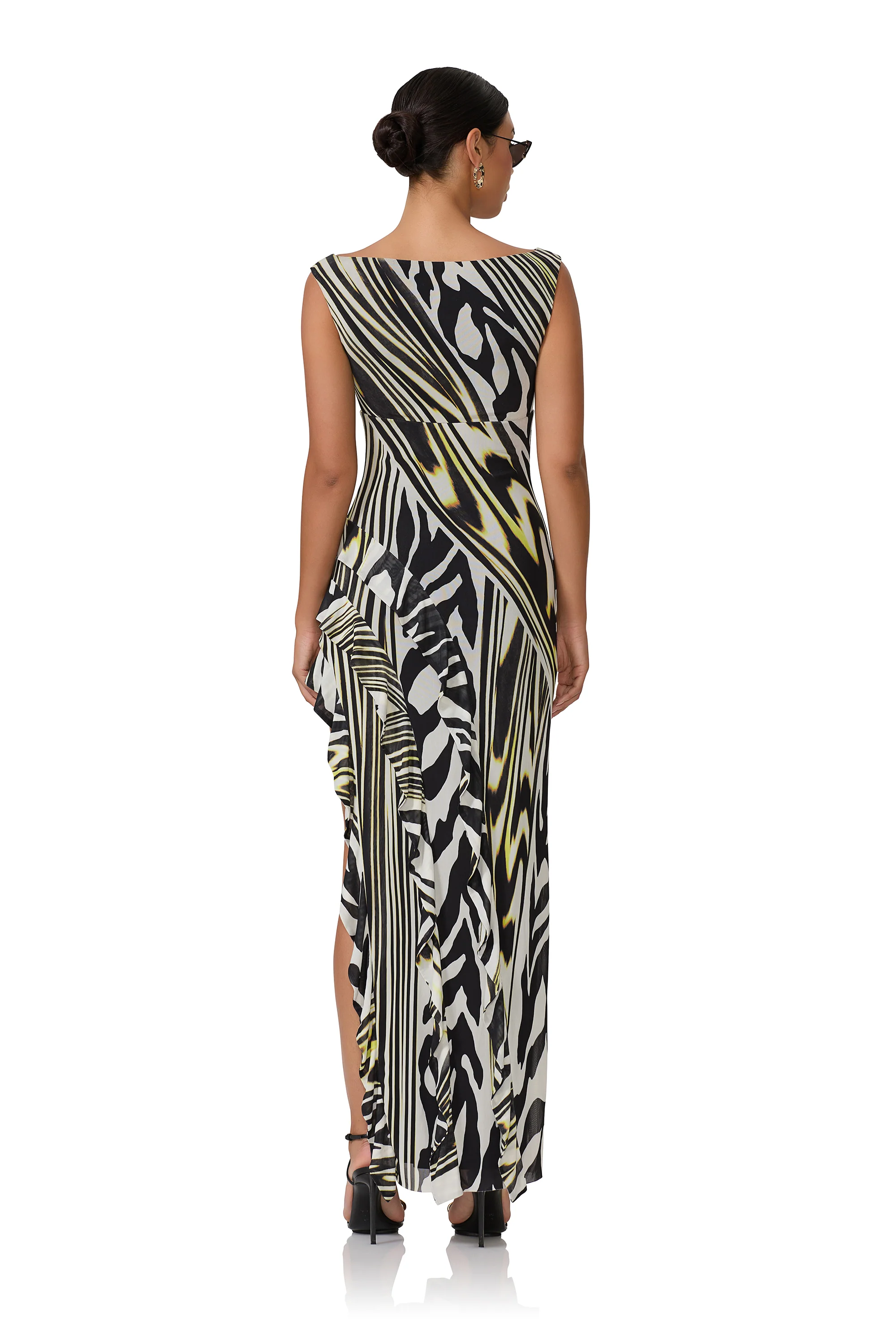 Dahl Maxi Dress - Zebra Lime - Image 4