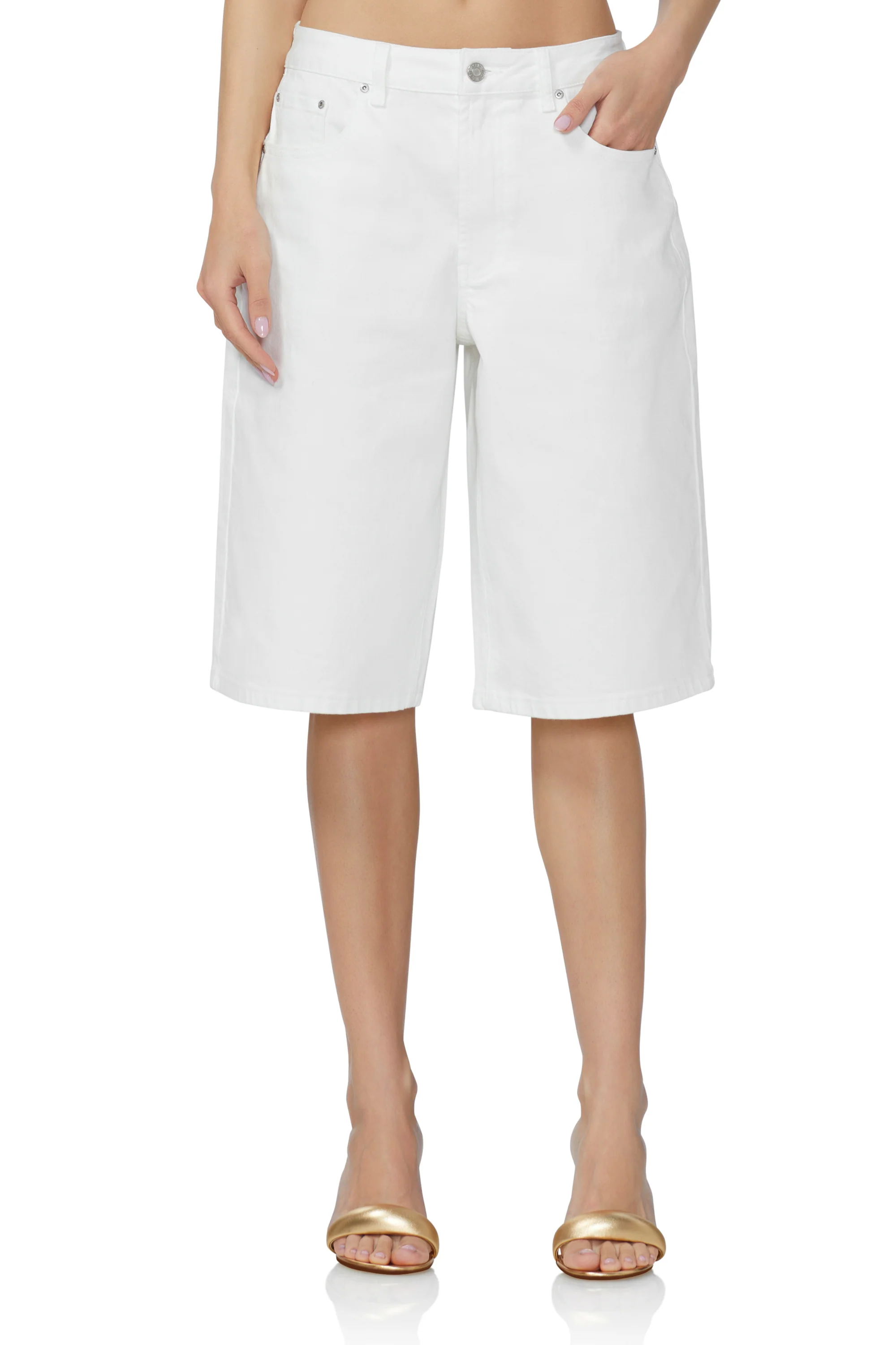 Derby Baggy Jorts - White - Image 3