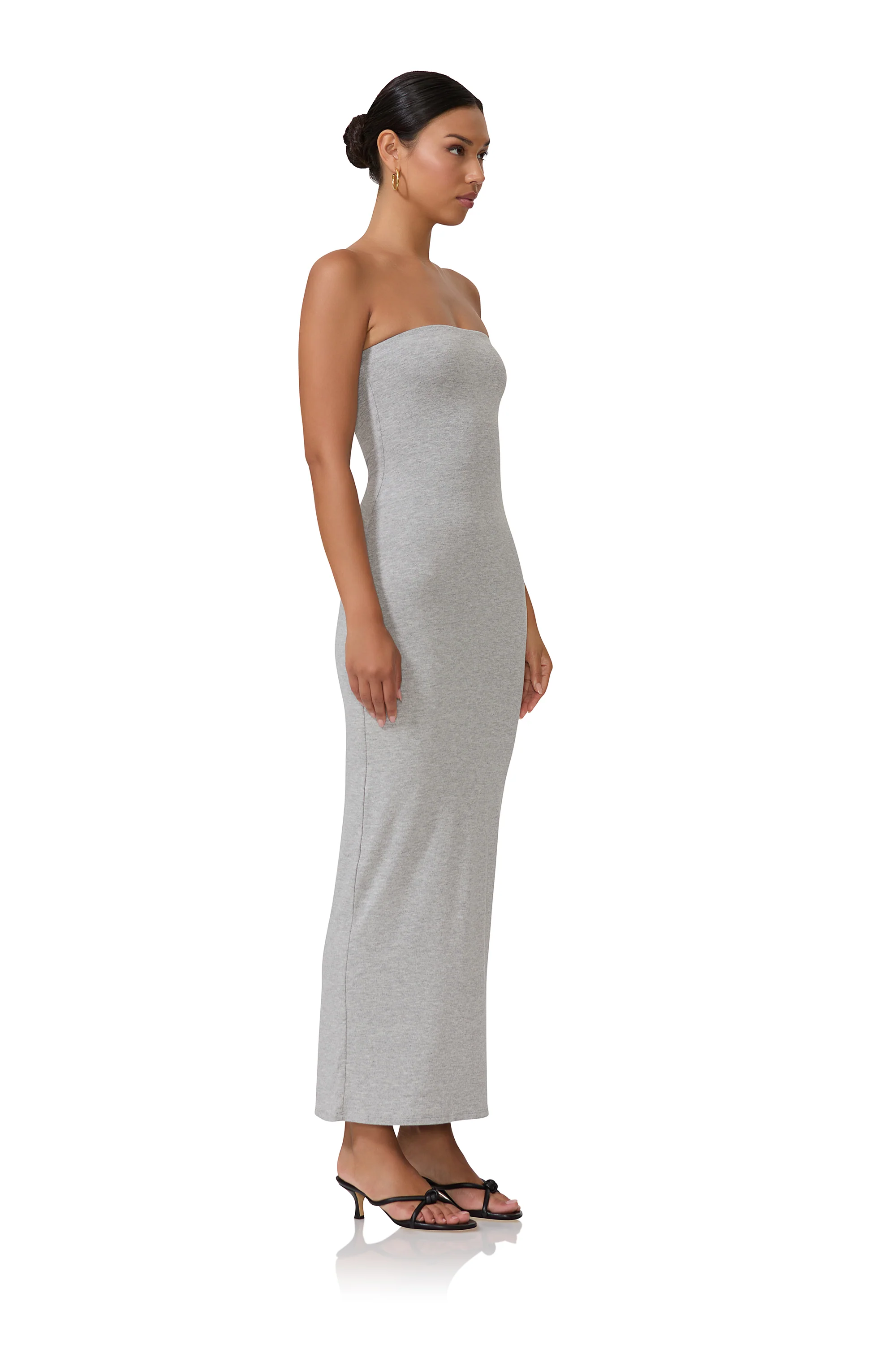 Dunn Column Maxi Dress - Heather Grey - Image 3