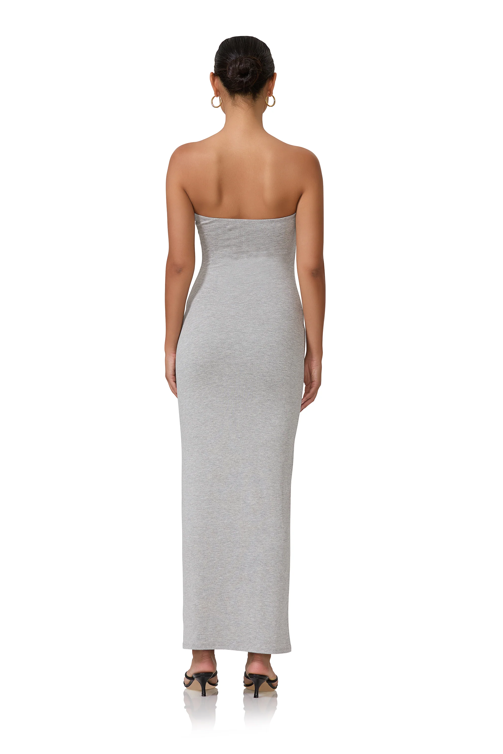Dunn Column Maxi Dress - Heather Grey - Image 4