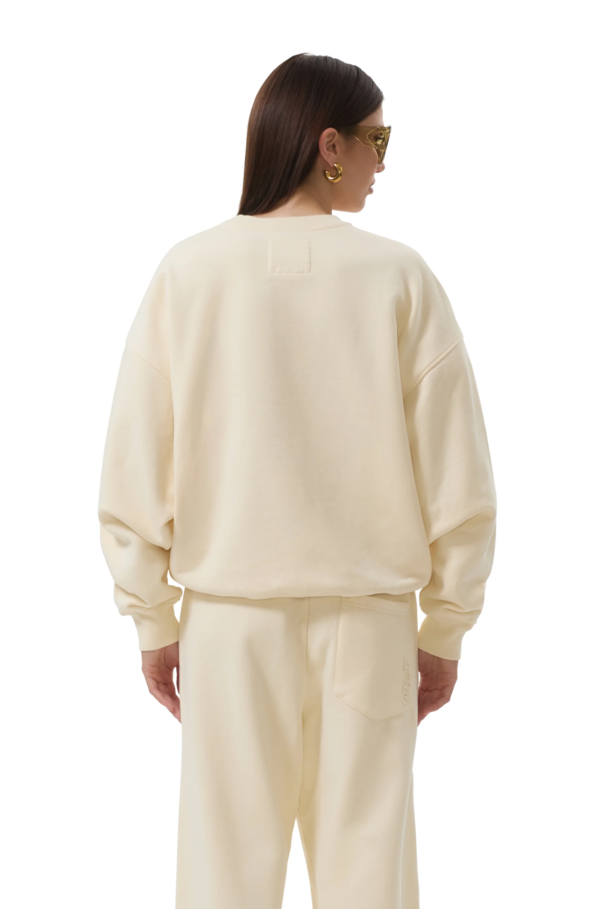 Ezra Crew Neck Sweatshirt - Vintage White - Image 6