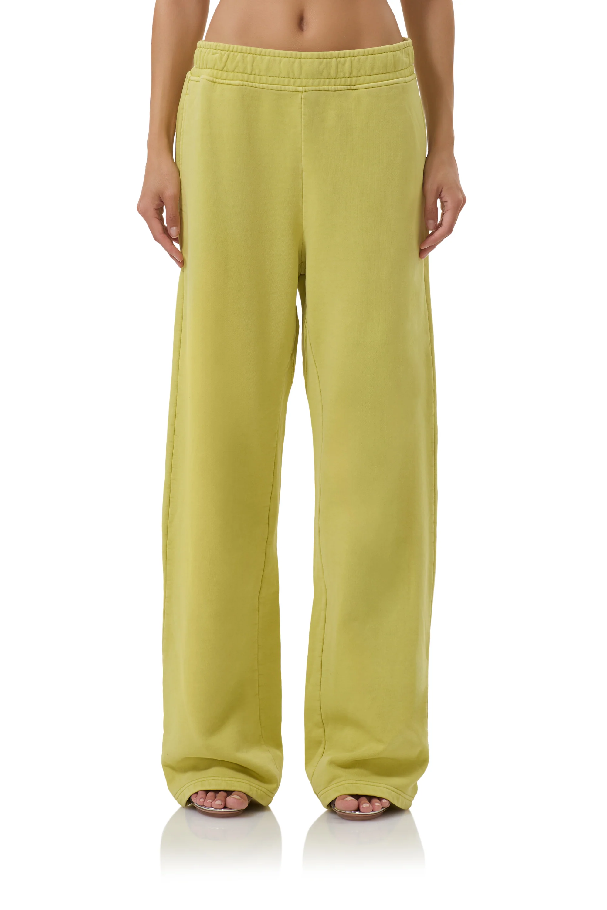 Finely Straight Leg Sweatpant - Citron - Image 3