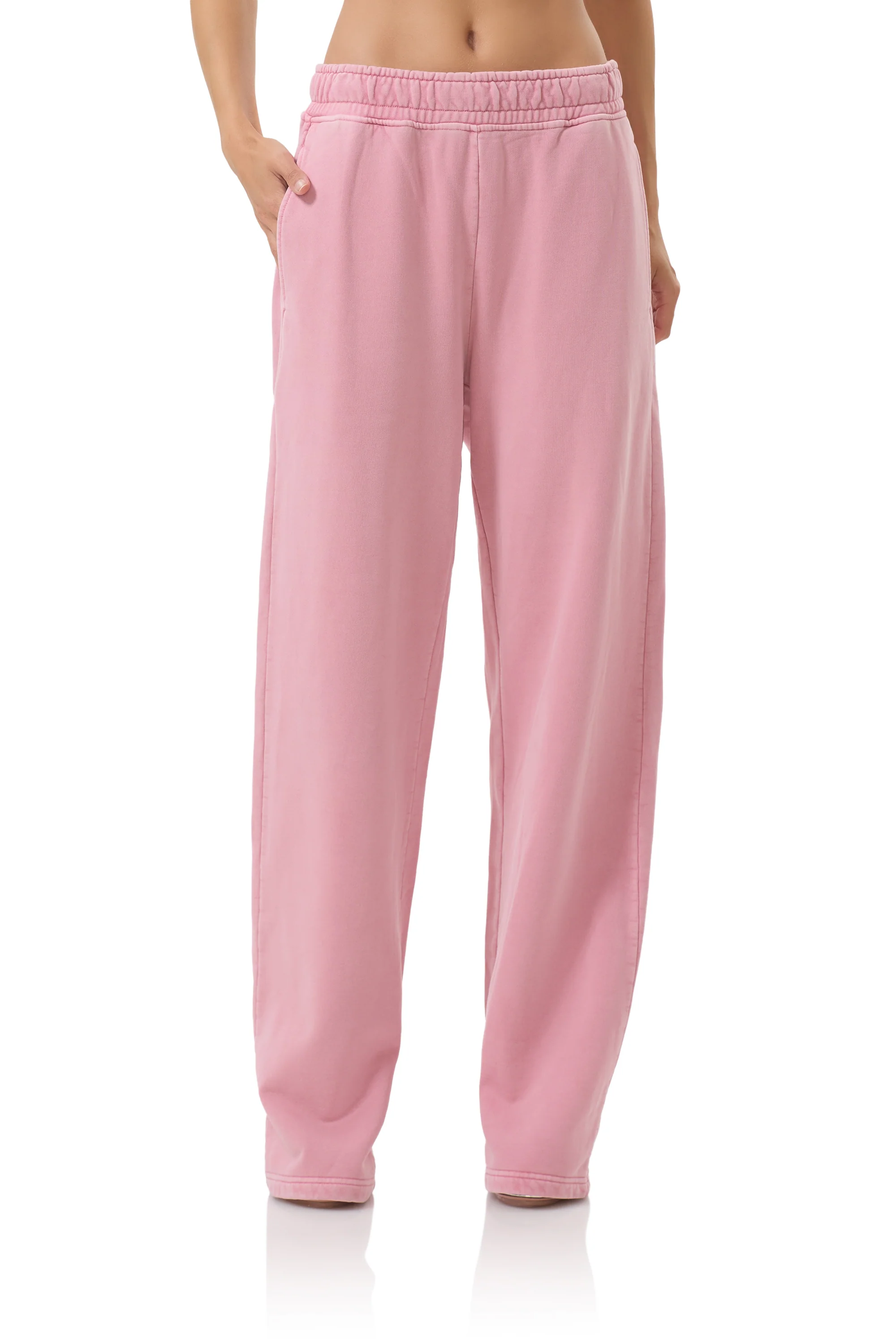 Finely Straight Leg Sweatpant - Clay Pink - Image 3