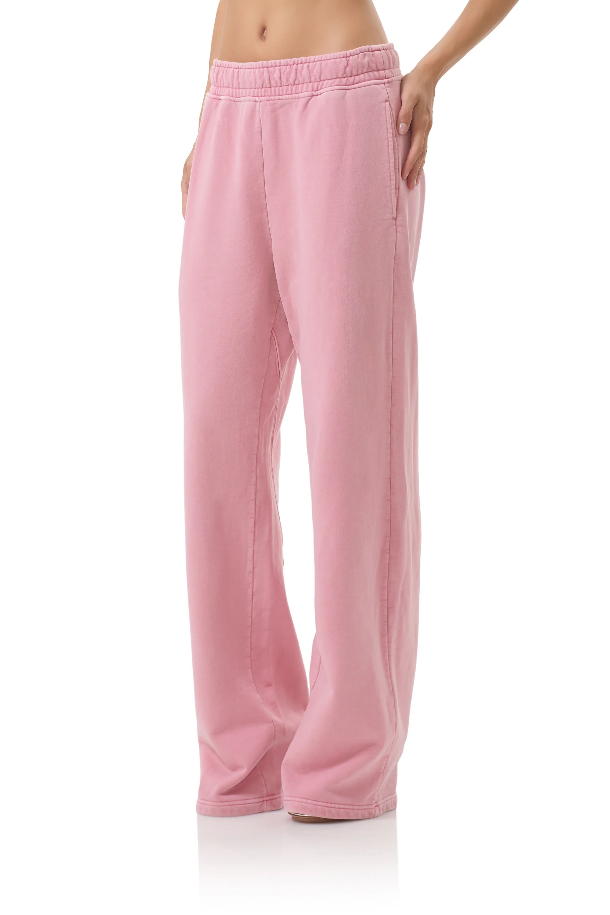 Finely Straight Leg Sweatpant - Clay Pink - Image 5