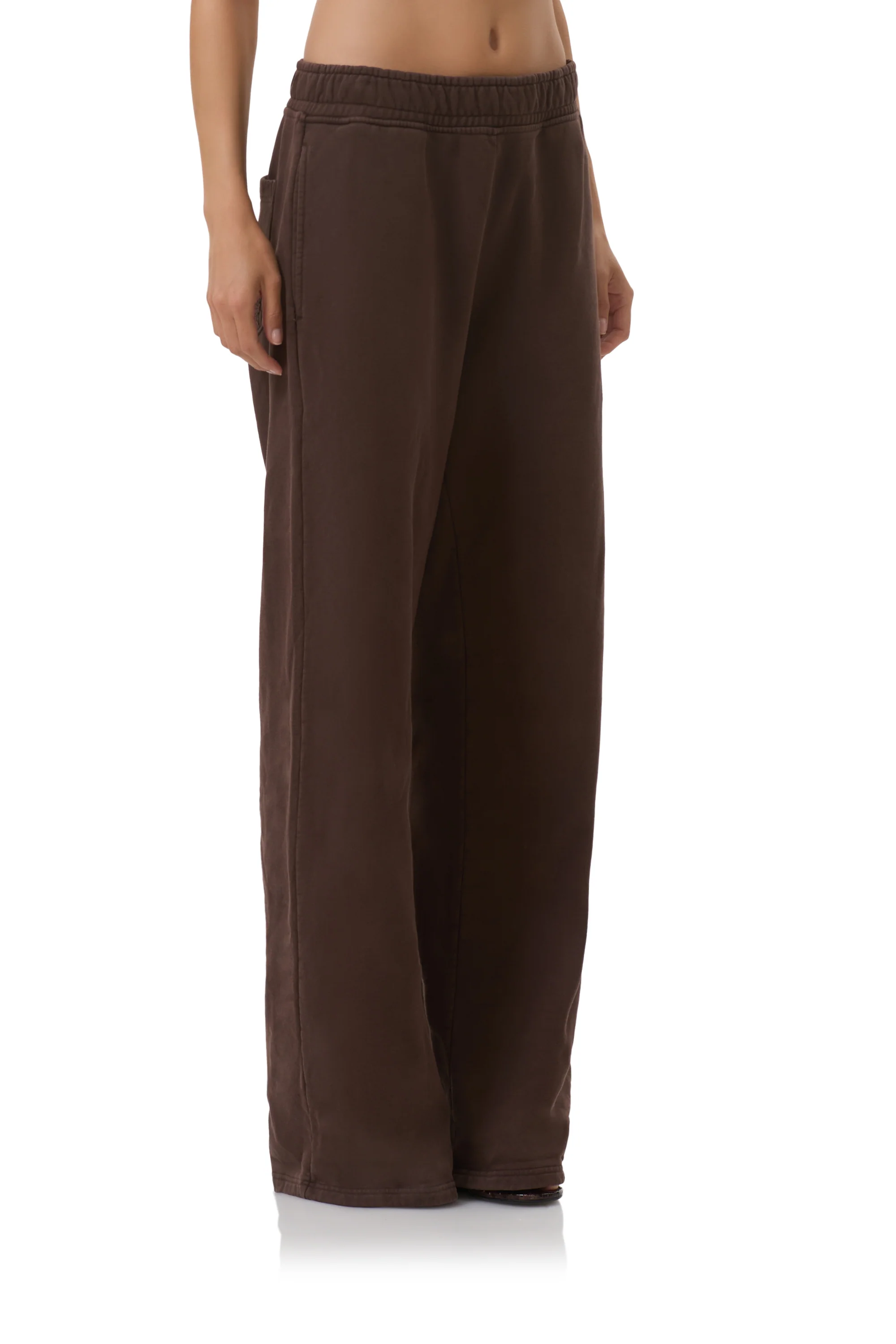 Finely Straight Leg Sweatpant - Espresso - Image 3