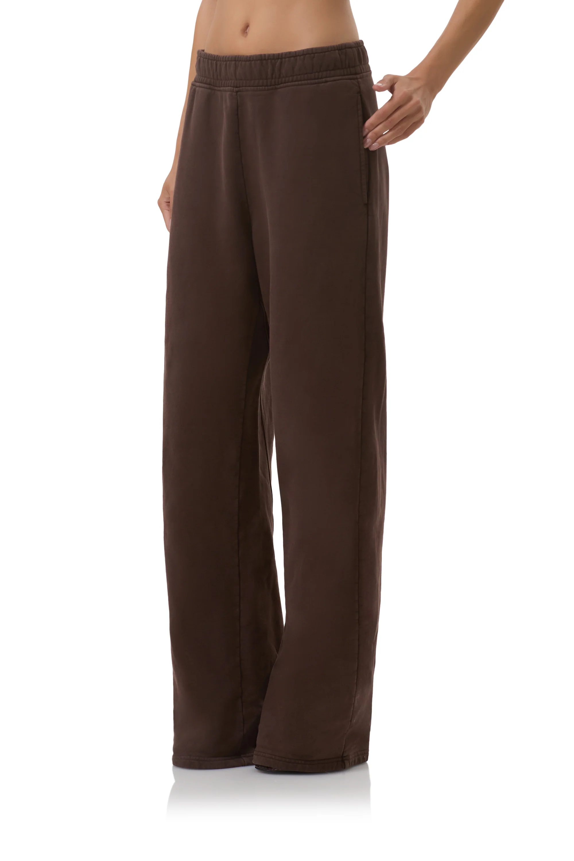 Finely Straight Leg Sweatpant - Espresso - Image 4