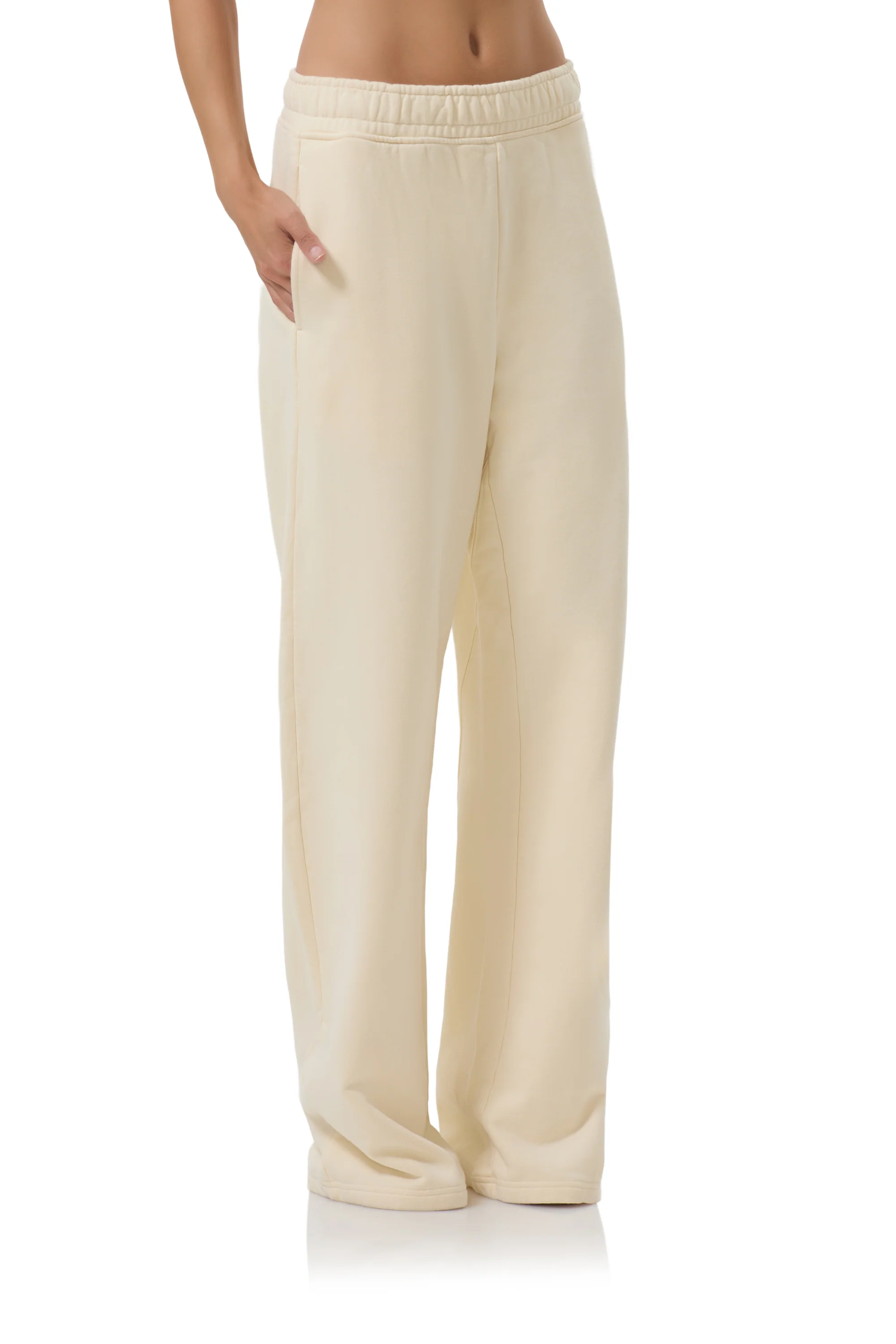Finely Straight Leg Sweatpant - Vintage White - Image 3