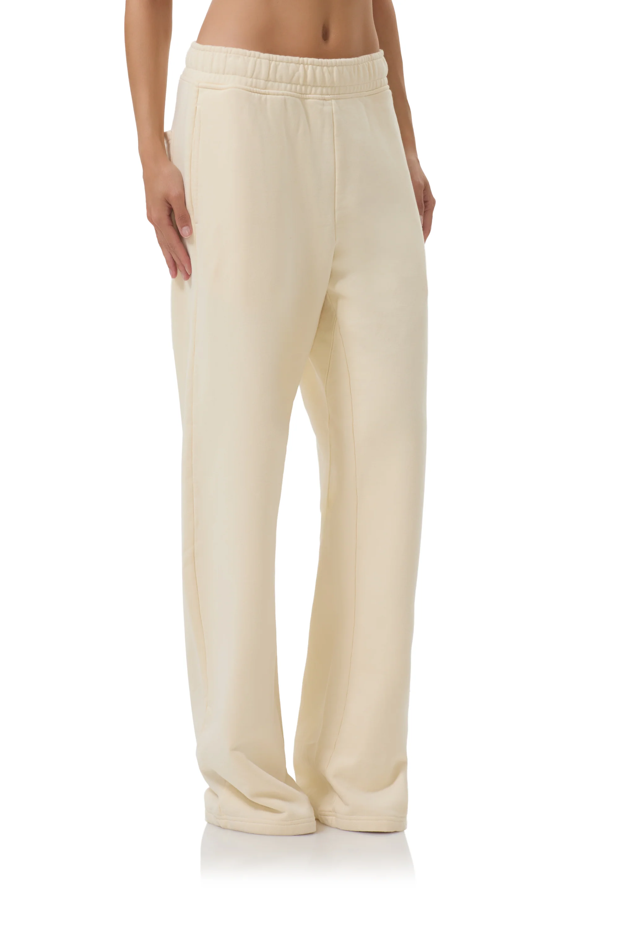 Finely Straight Leg Sweatpant - Vintage White - Image 5