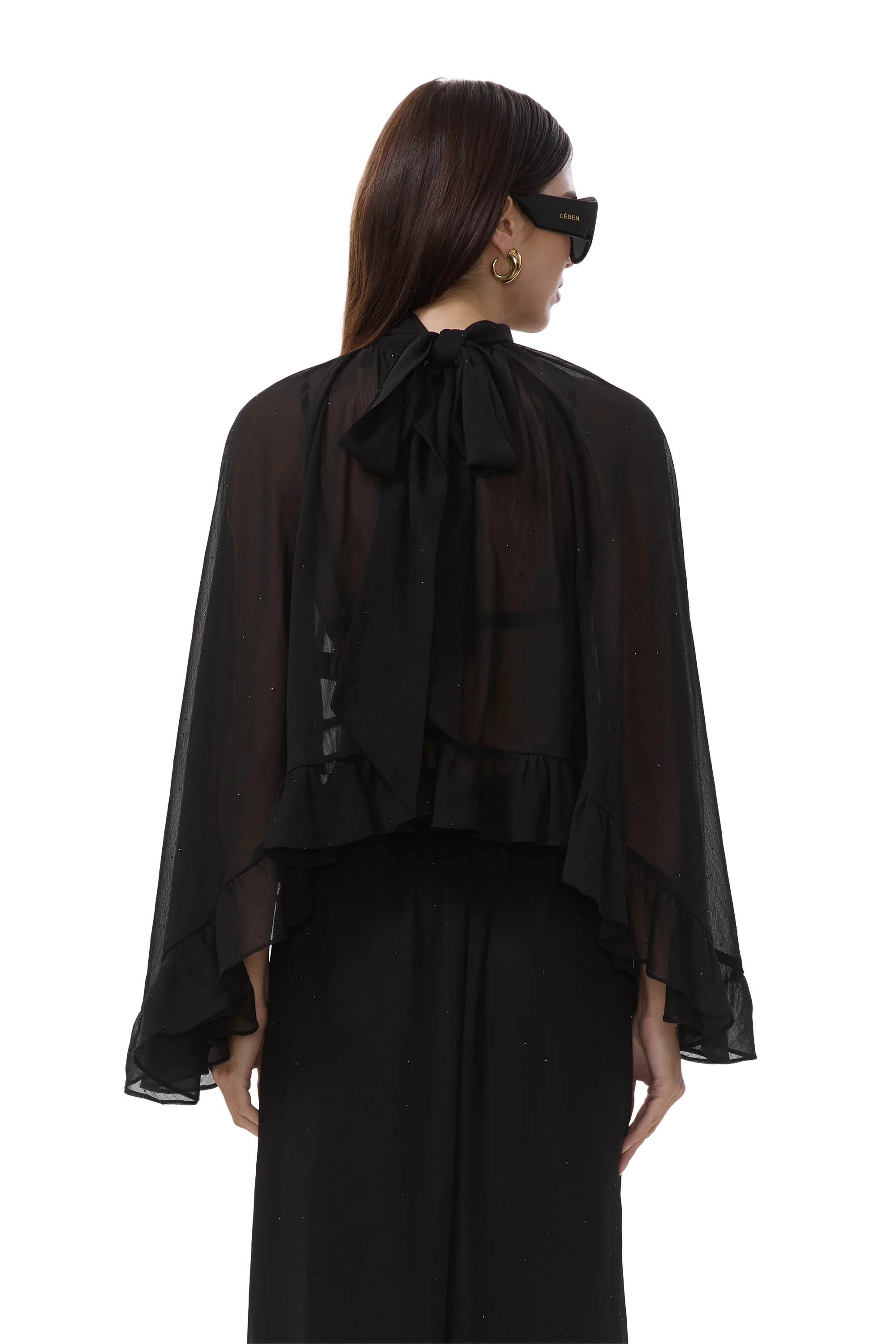 Hadlie Rhinestone Top - Noir - Image 4