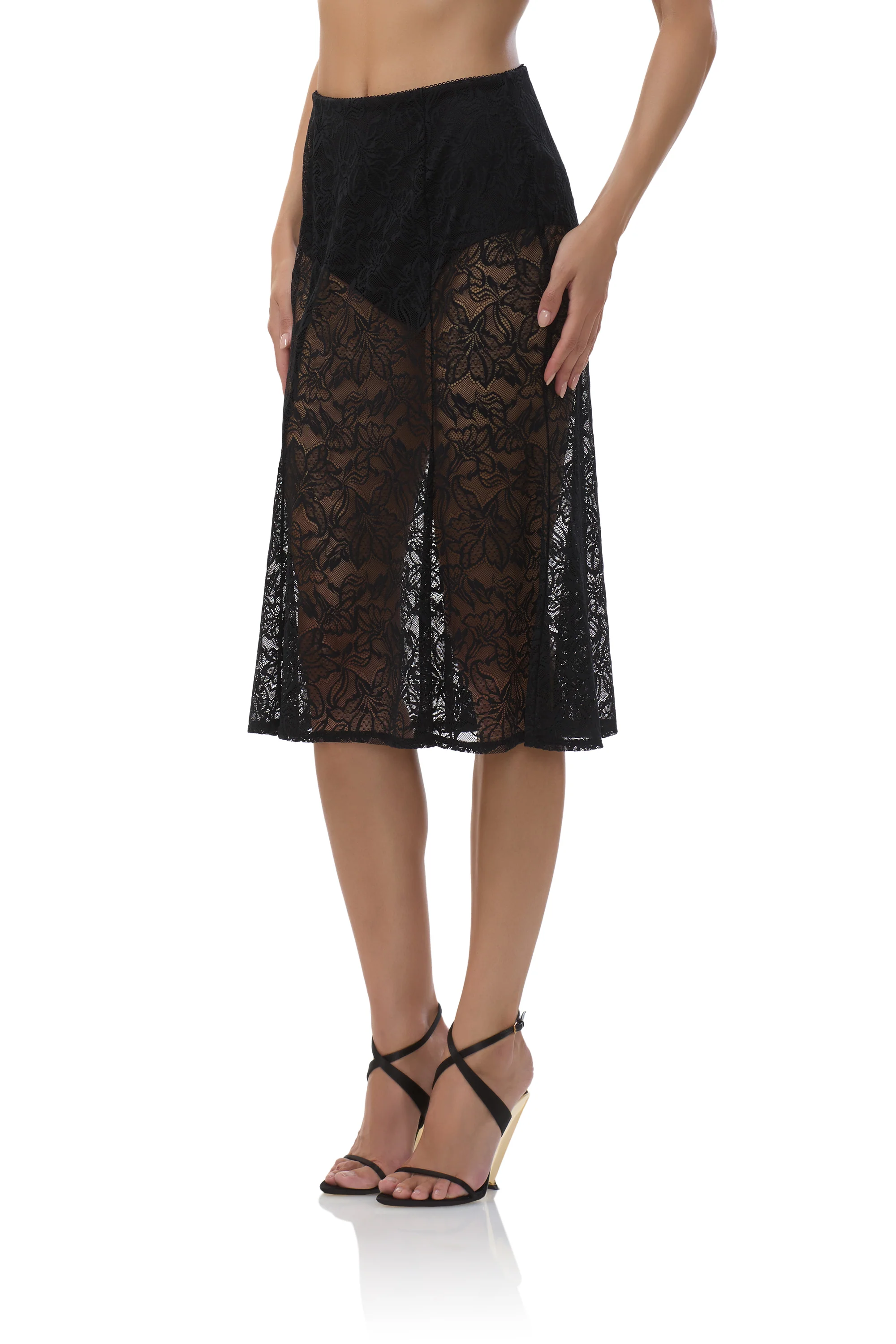 Hayward Lace Skirt - Noir - Image 4