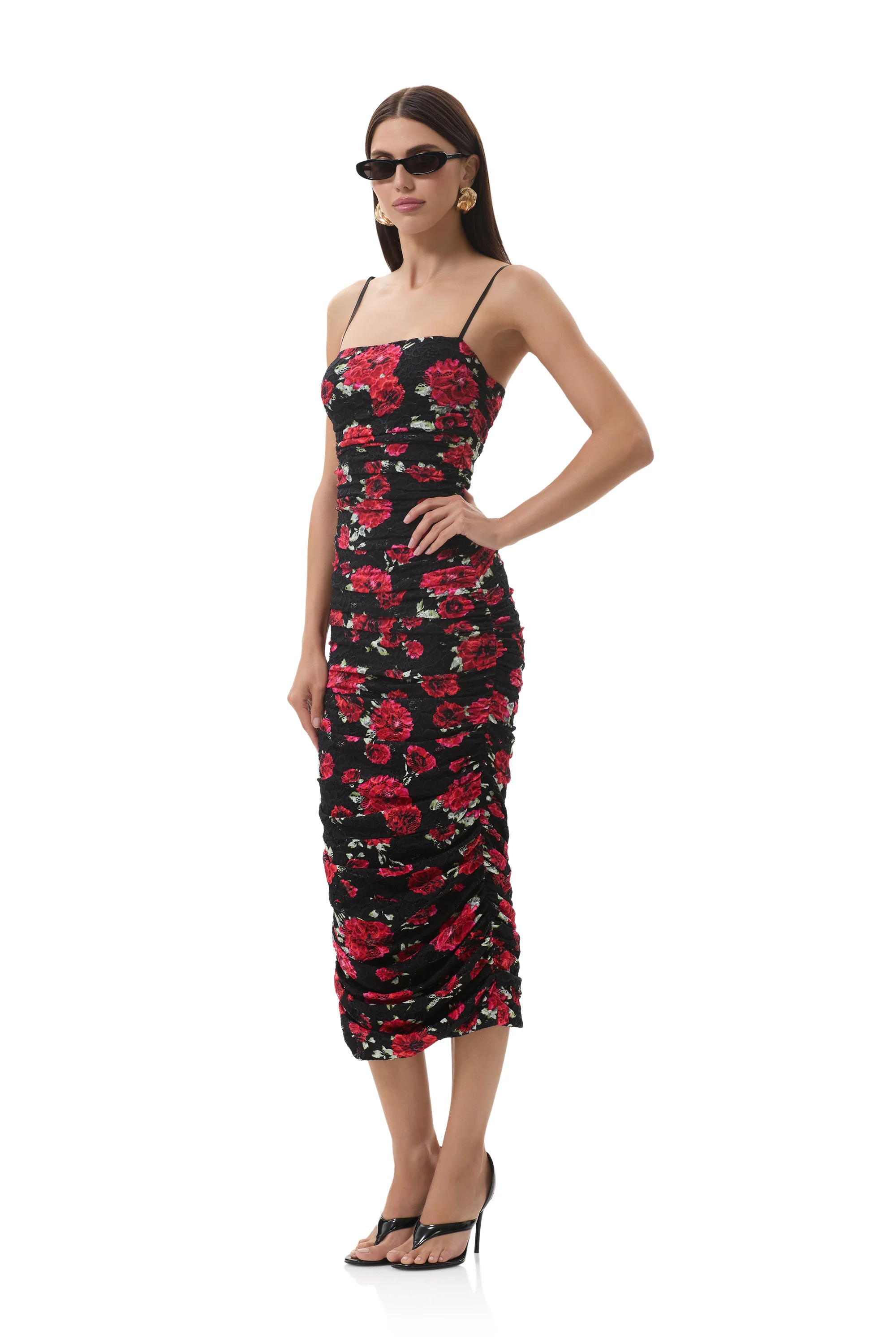 Hazel Crochet Lace Dress - Painted Roses - Image 3