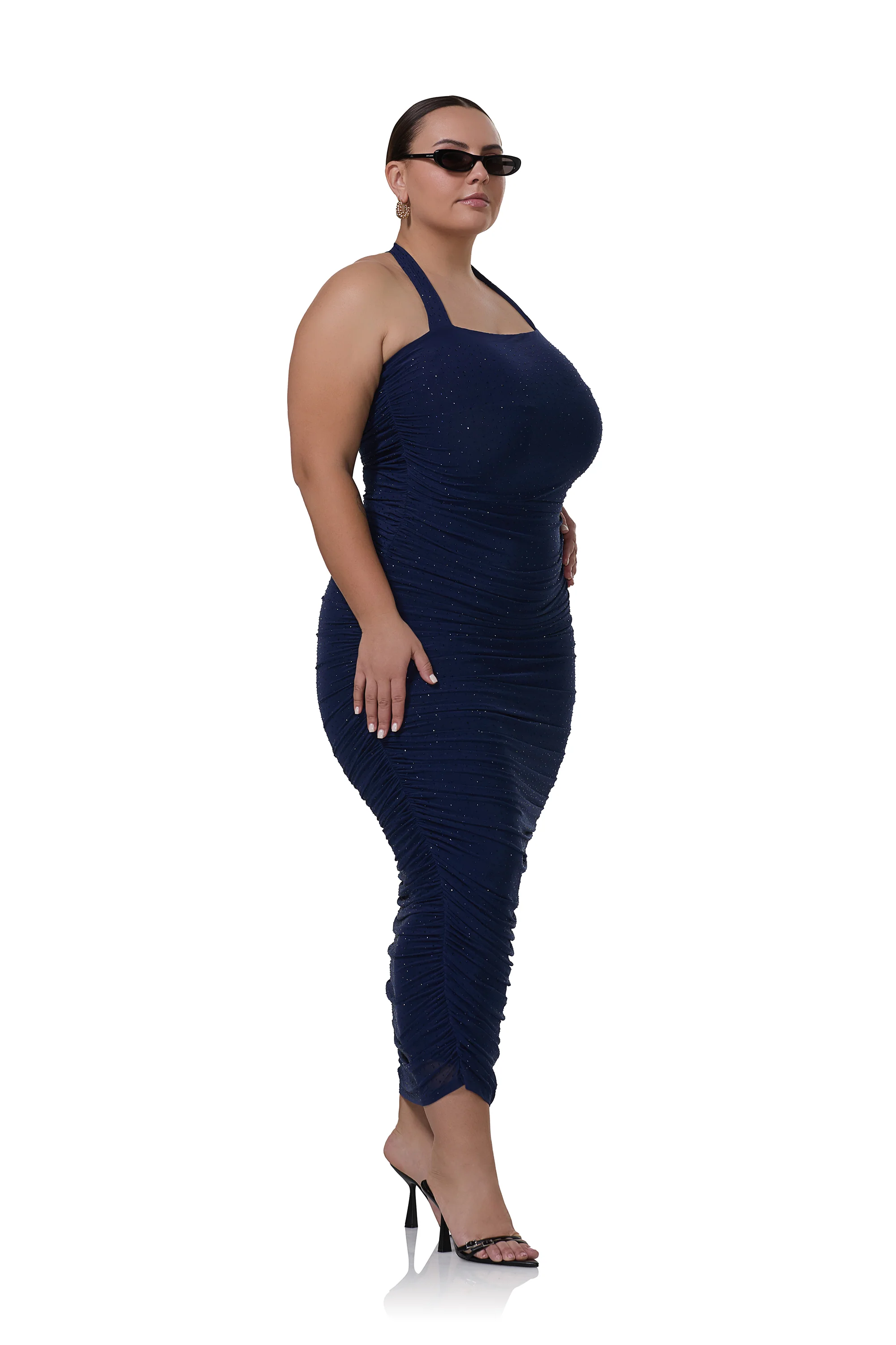 Indina Rhinestone Dress - Bright Navy - Image 4