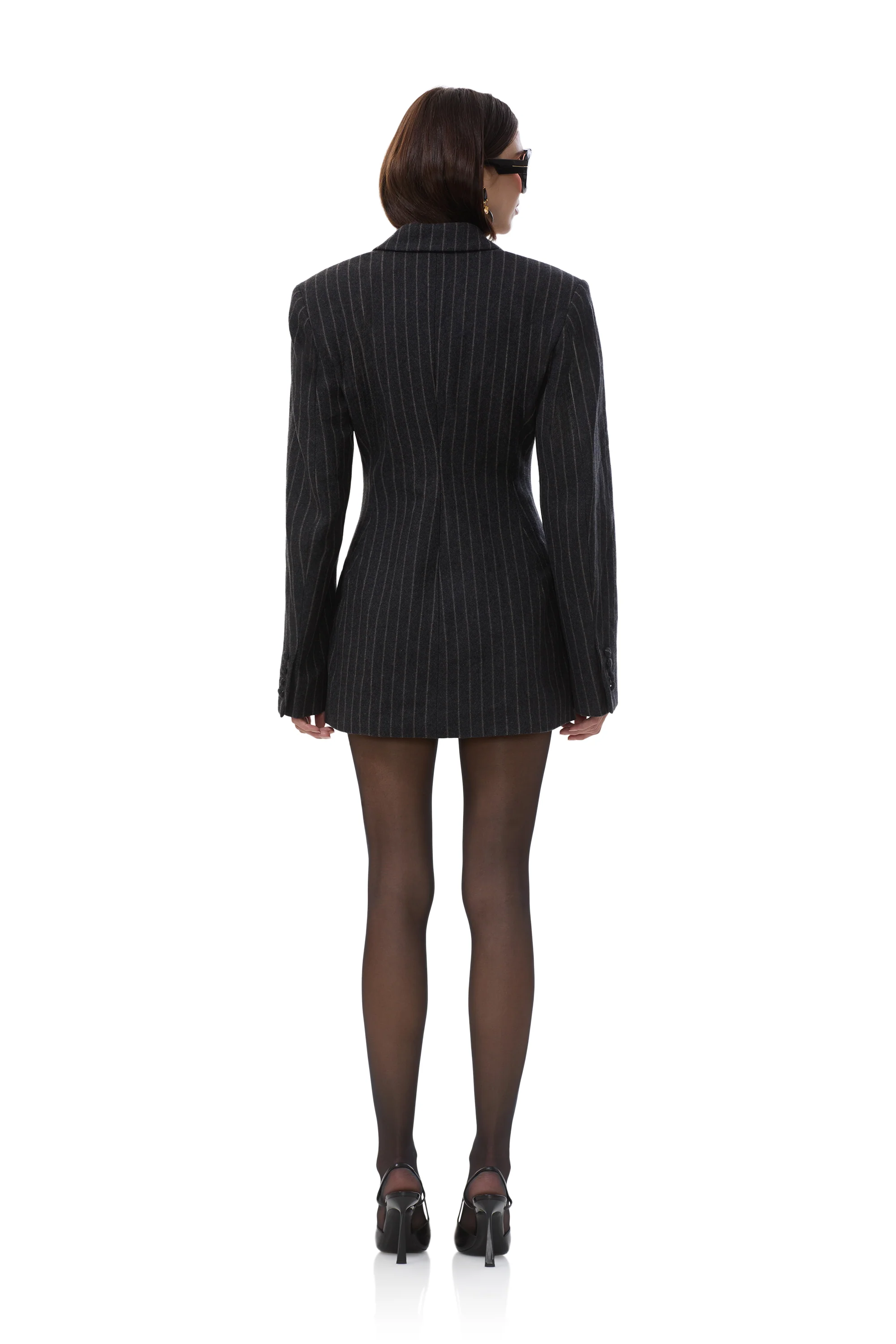 Jemima Blazer - Dark Grey Stripe - Image 4