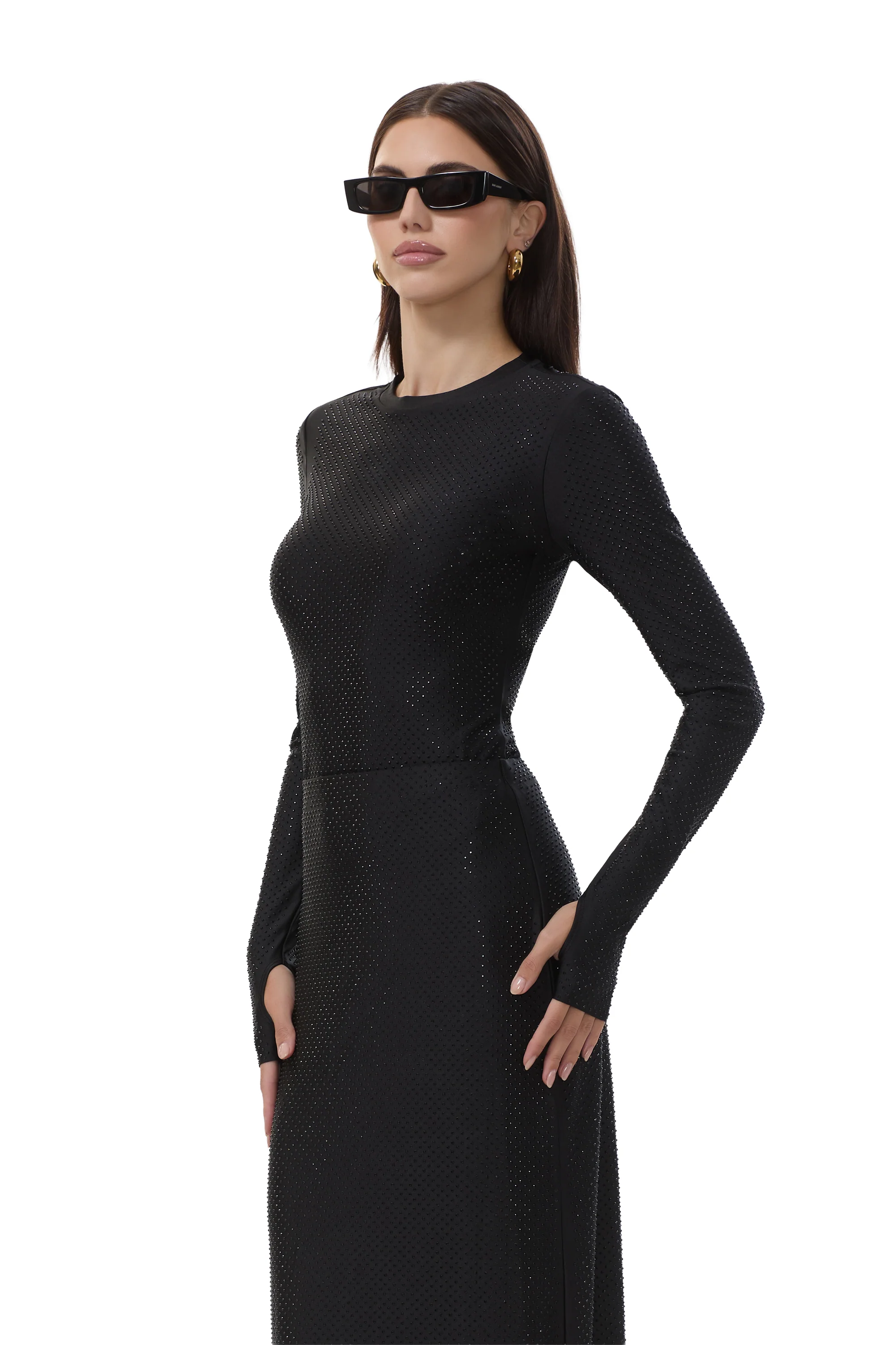 Kaylee Studded Jersey Top - Noir - Image 3