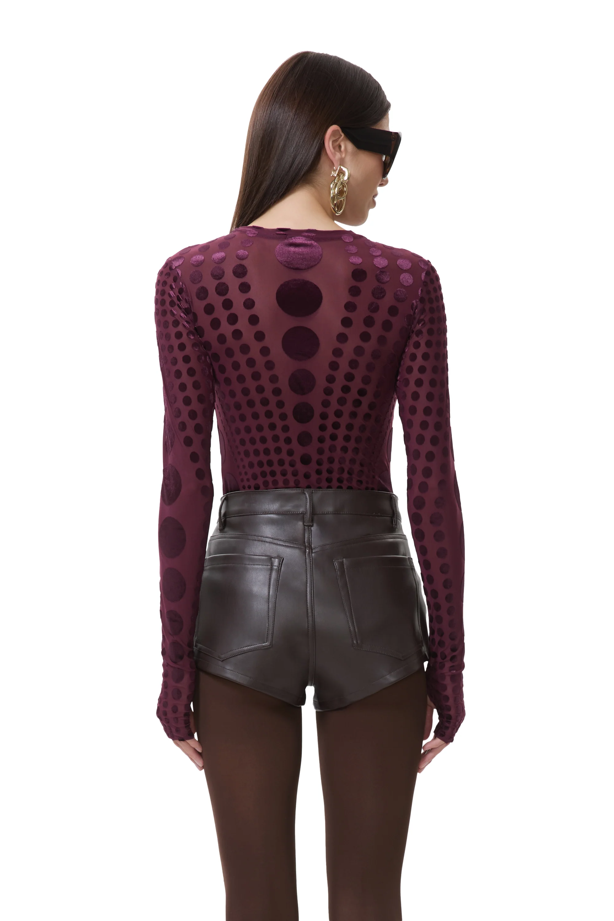 Kaylee Velvet Top - Cab Tonal Dot - Image 7