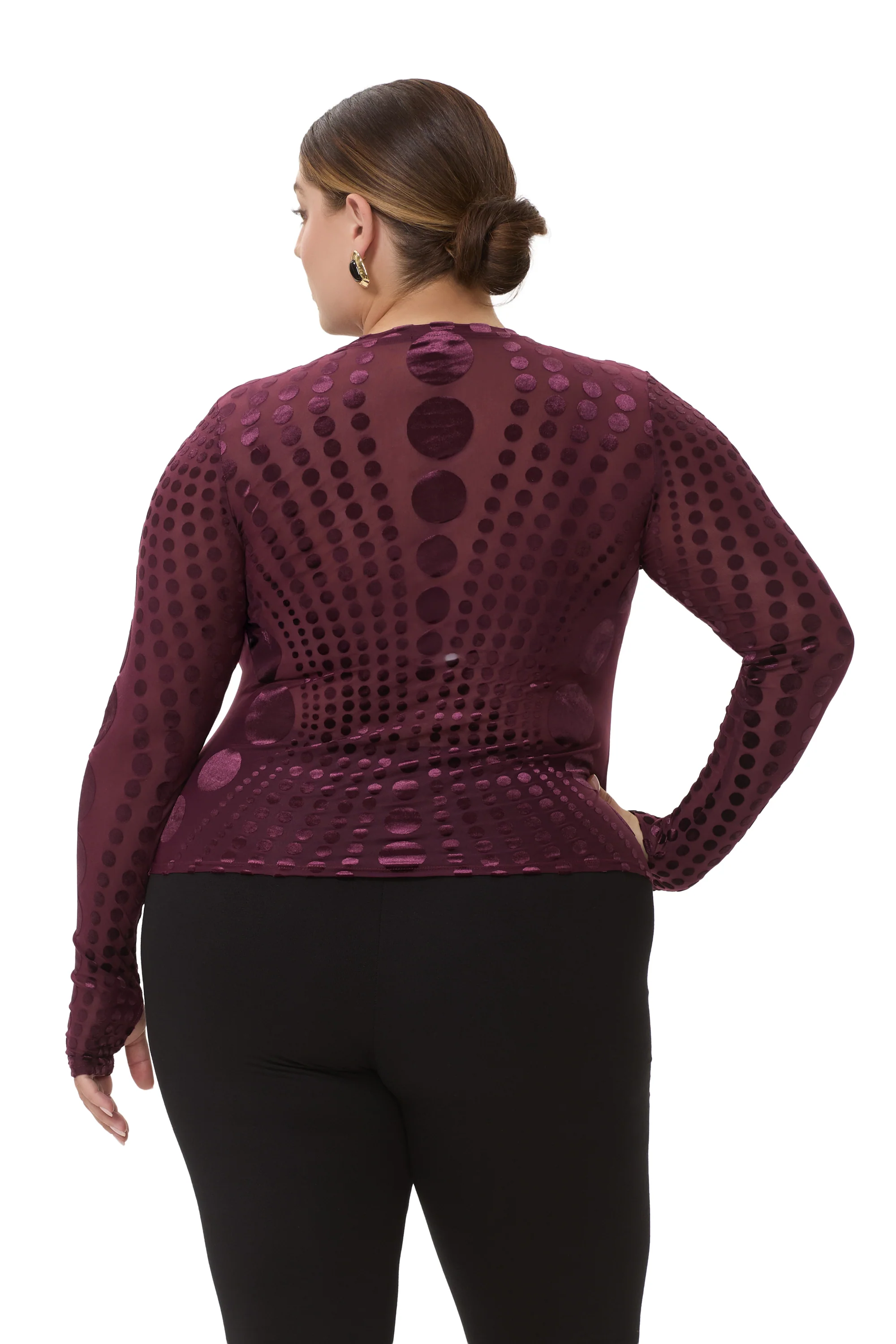 Kaylee Velvet Top - Cab Tonal Dot - Image 8
