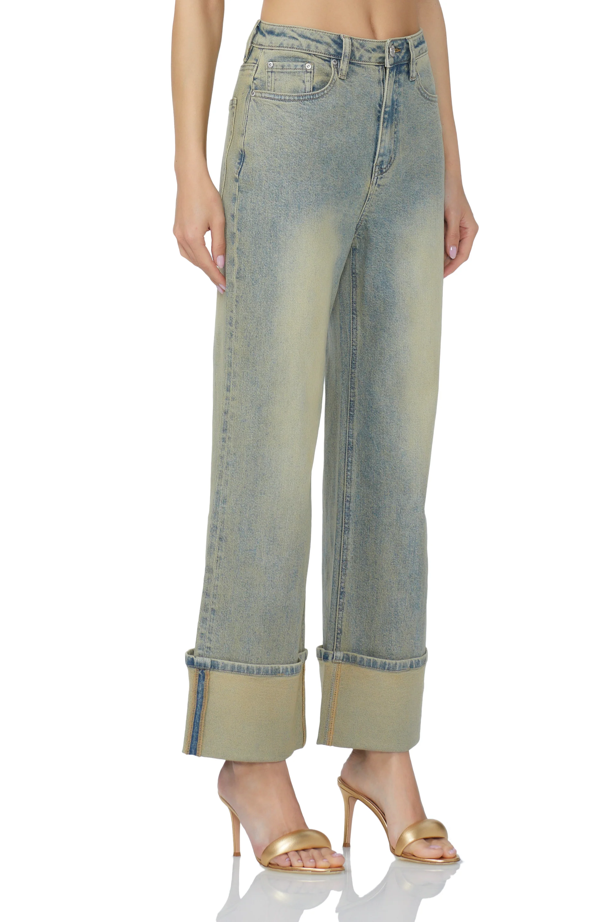 Kendall Wide Cuff Pant - Mellow Tint Wash - Image 5