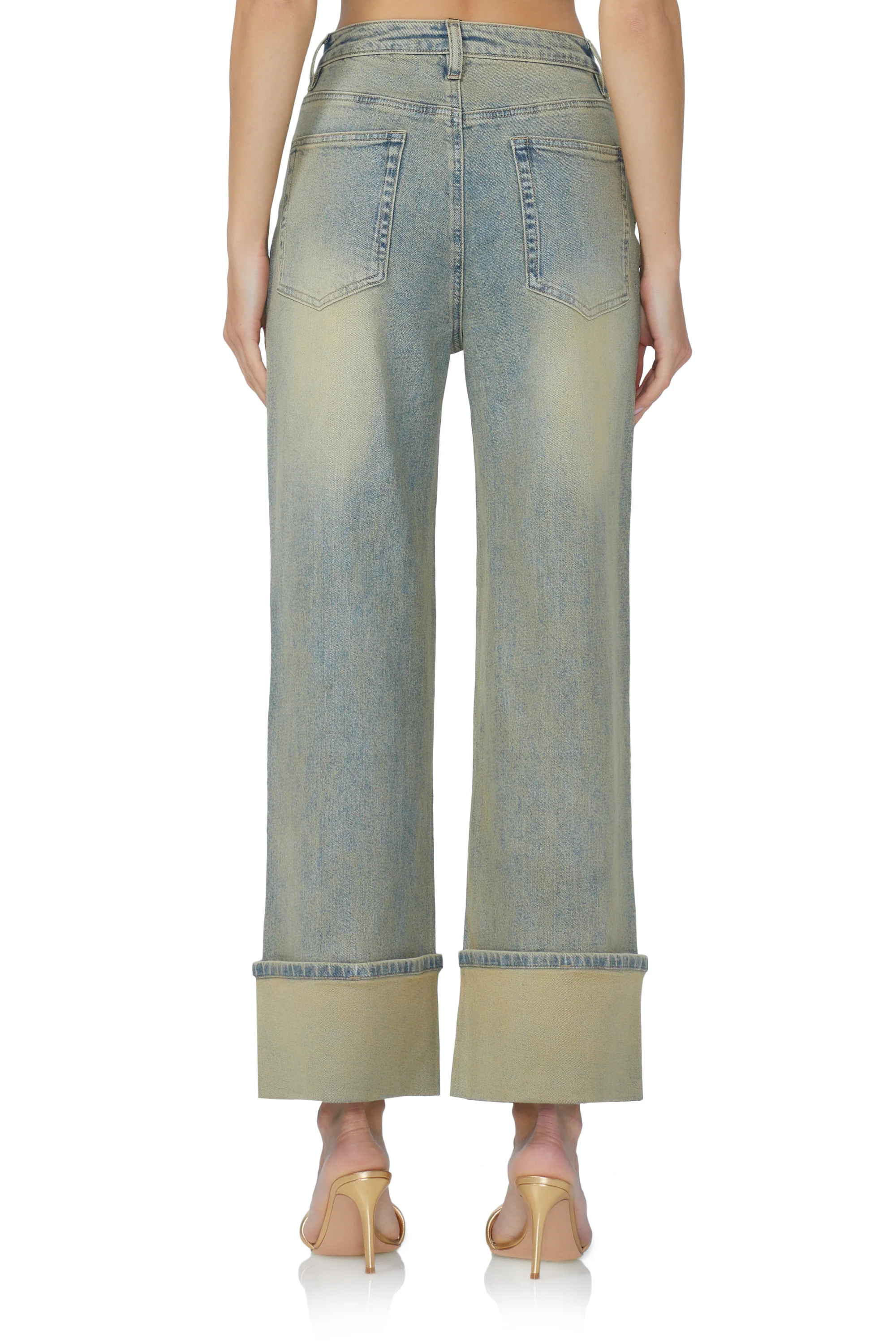Kendall Wide Cuff Pant - Mellow Tint Wash - Image 6
