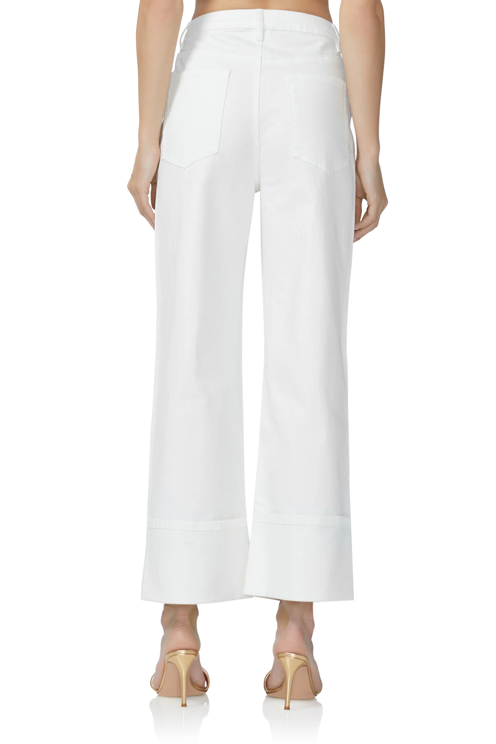 Kendall Wide Cuff Pant - White - Image 5