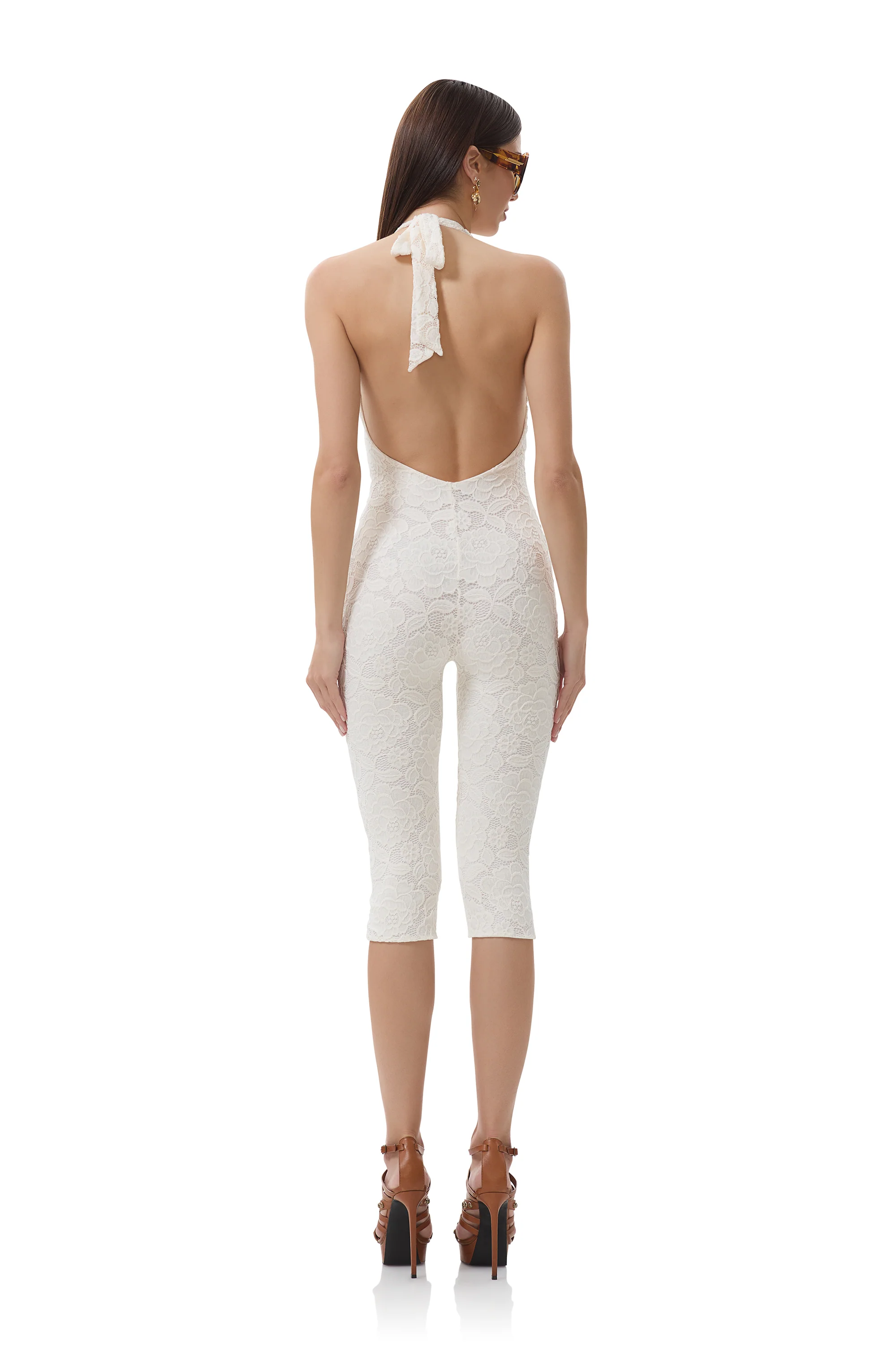 Lucia Crochet Lace Catsuit - Gardenia - Image 7