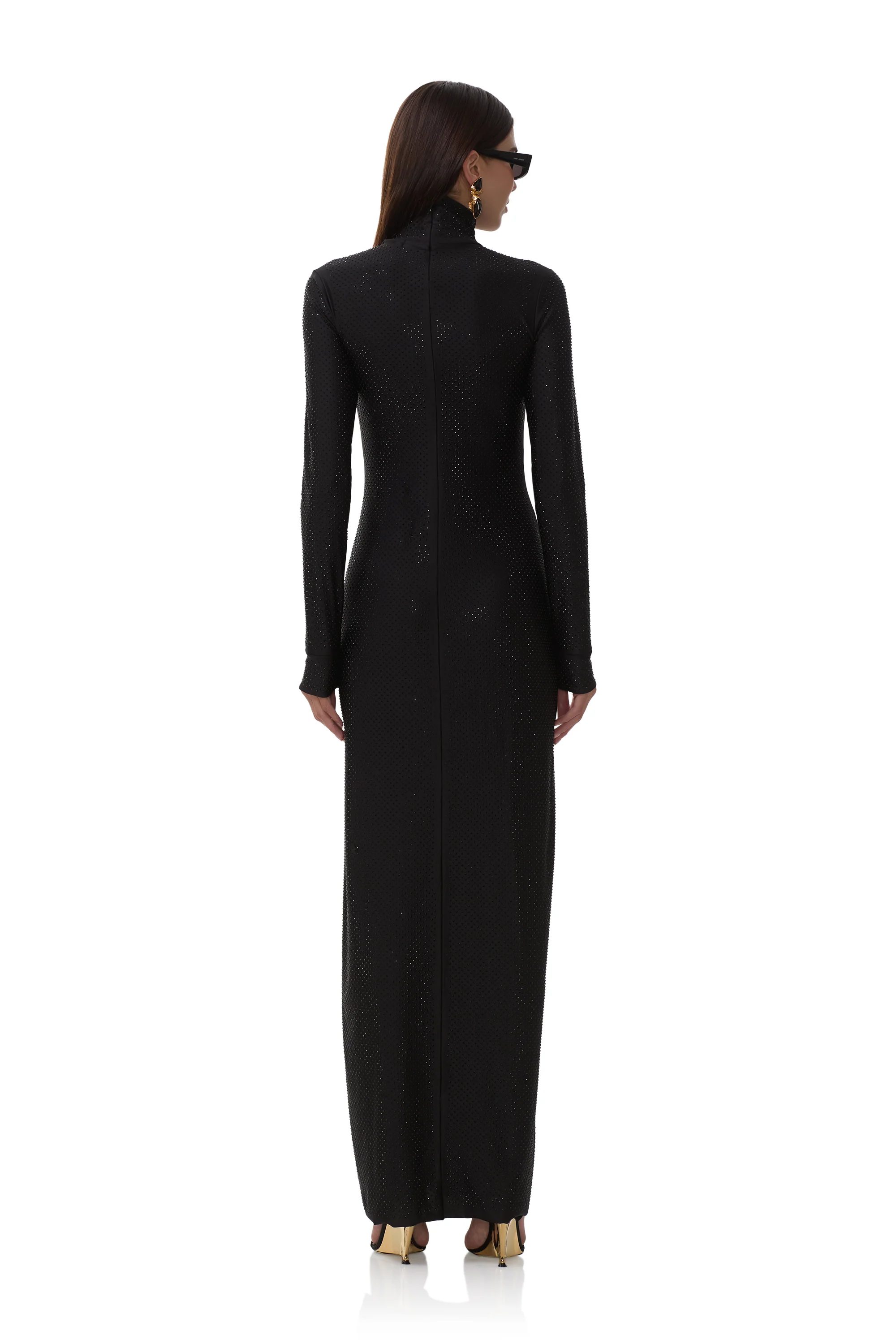 Mazie Studded Jersey Dress - Noir - Image 4