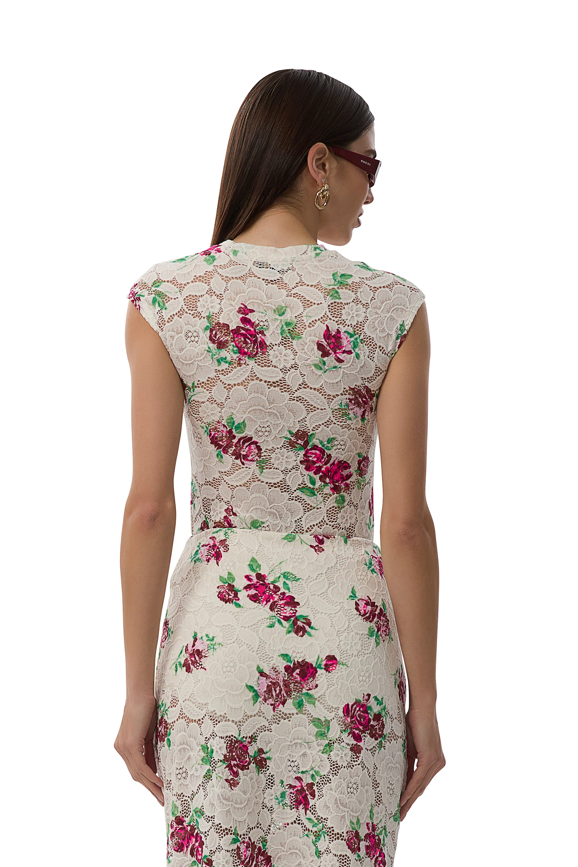 Nina Crochet Lace Top - Romance Rose - Image 4