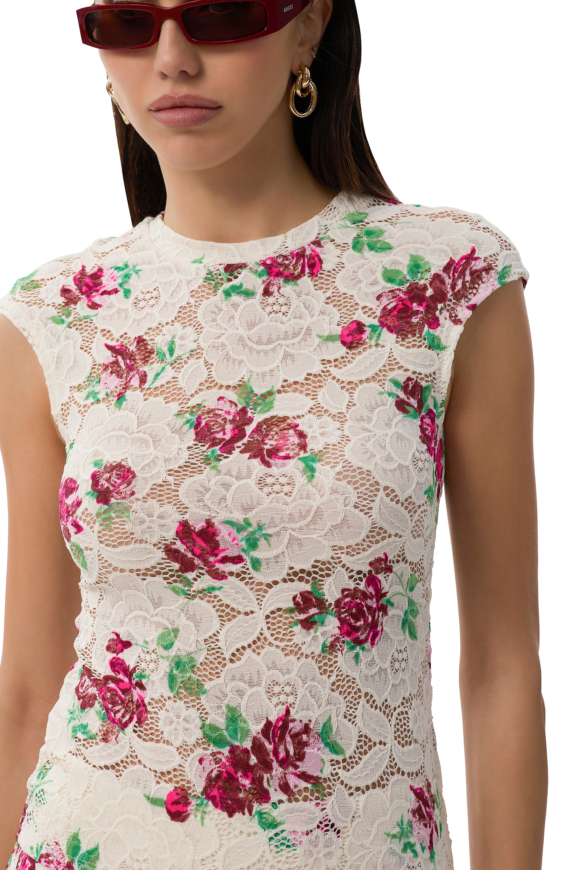 Nina Crochet Lace Top - Romance Rose - Image 5