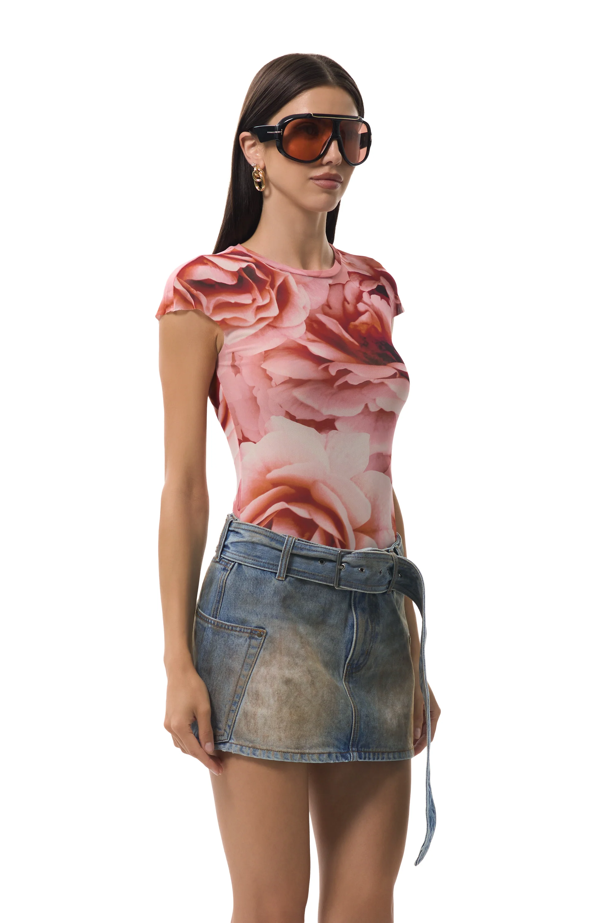 Nina Top - Peach Roses - Image 3