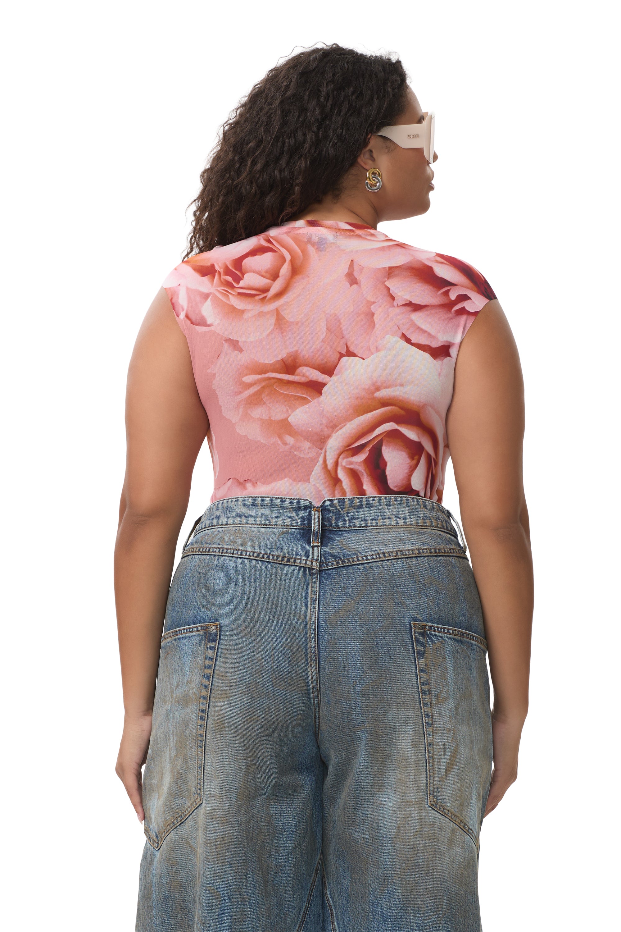 Nina Top - Peach Roses - Image 8