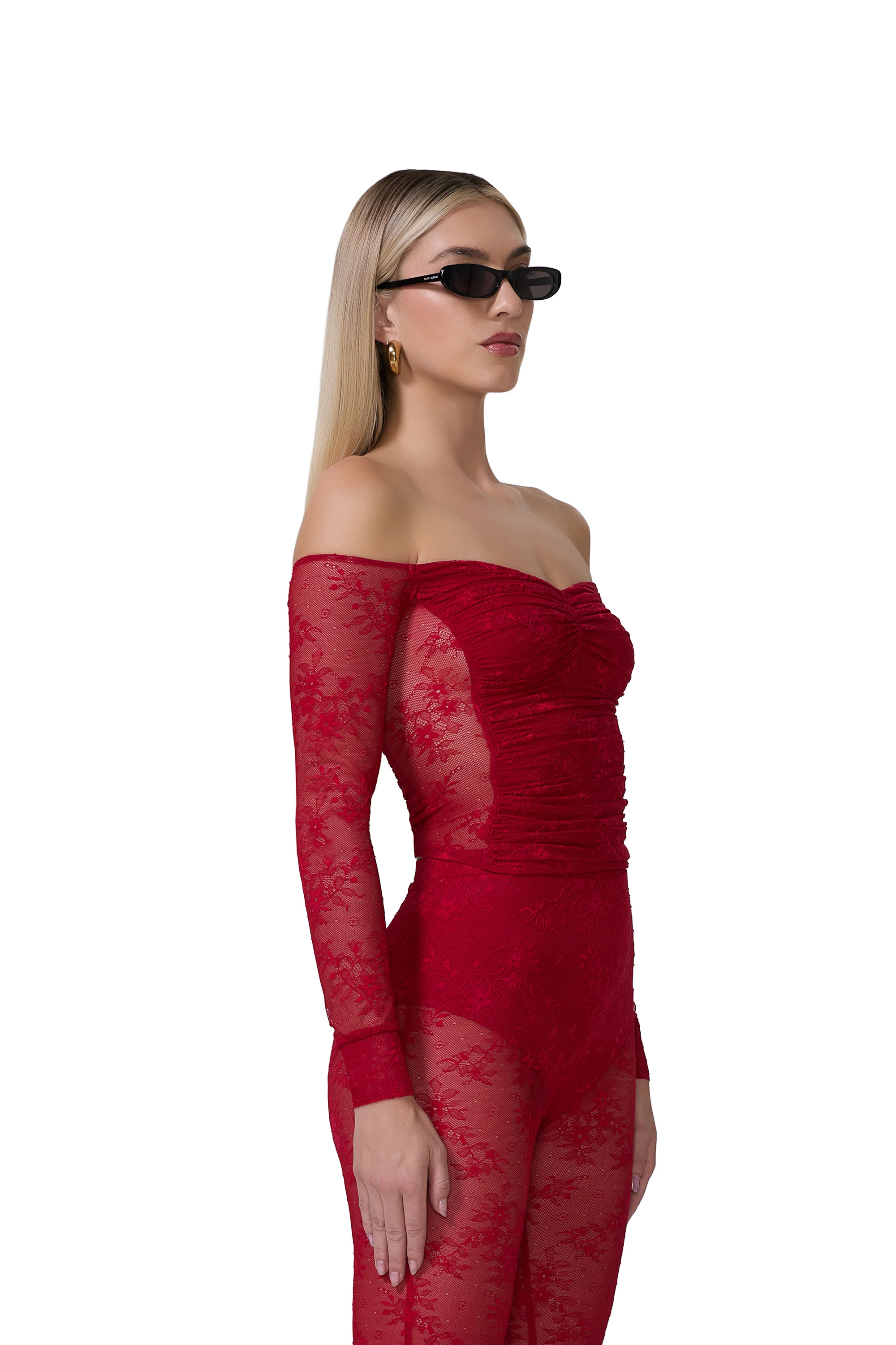 Odilla Lace Top - Poppy Red - Image 3