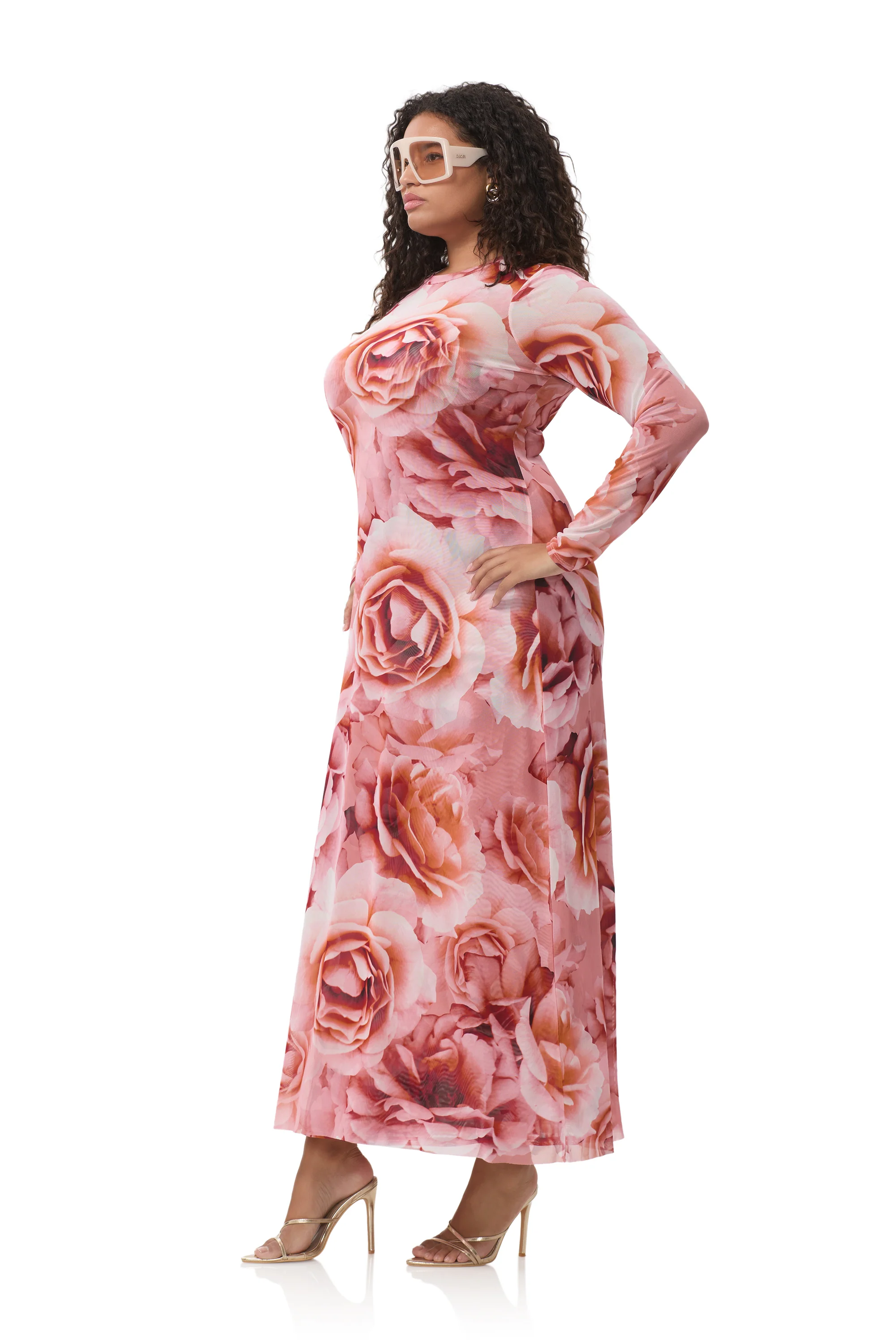 Paola Dress - Peach Roses - Image 6