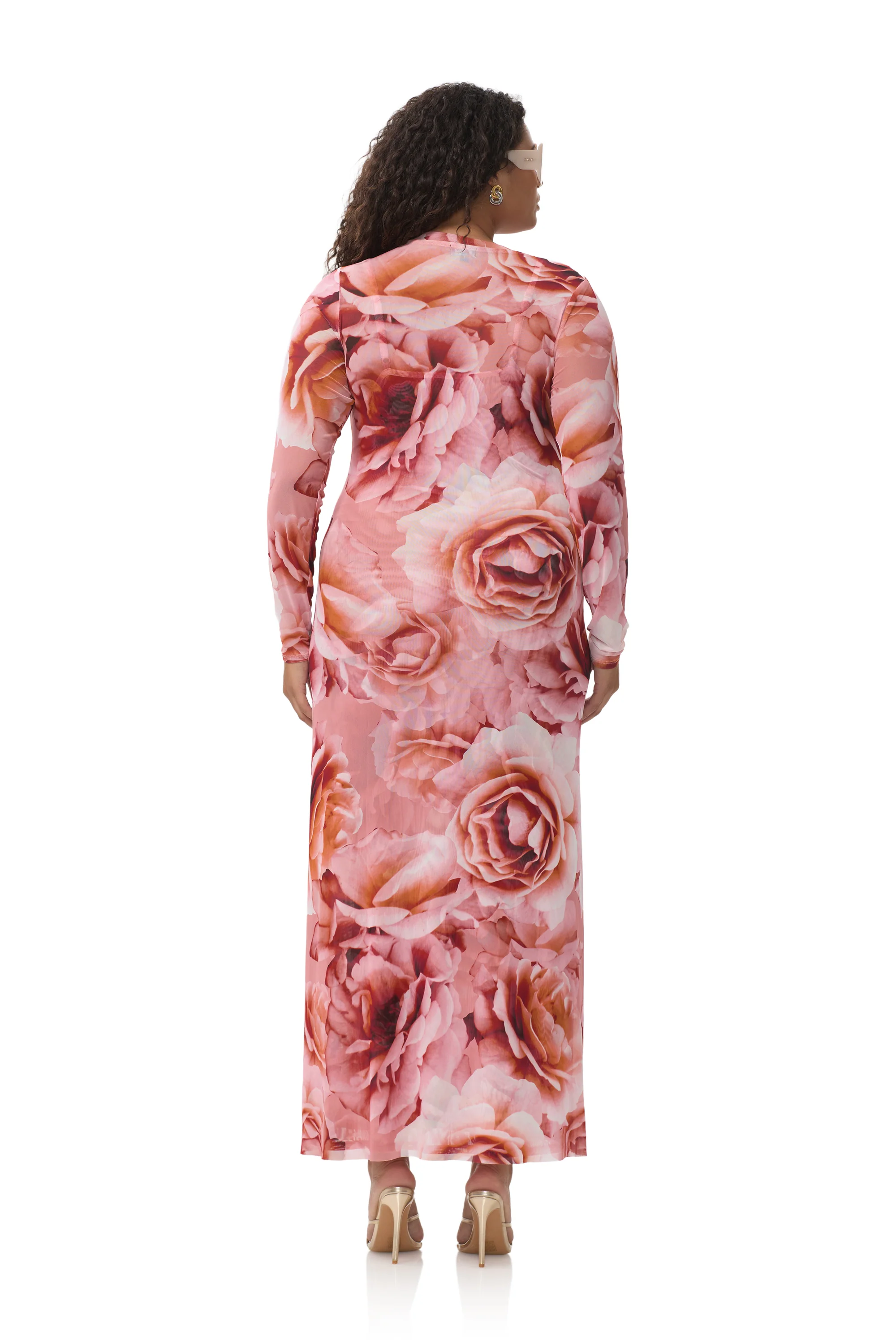 Paola Dress - Peach Roses - Image 8