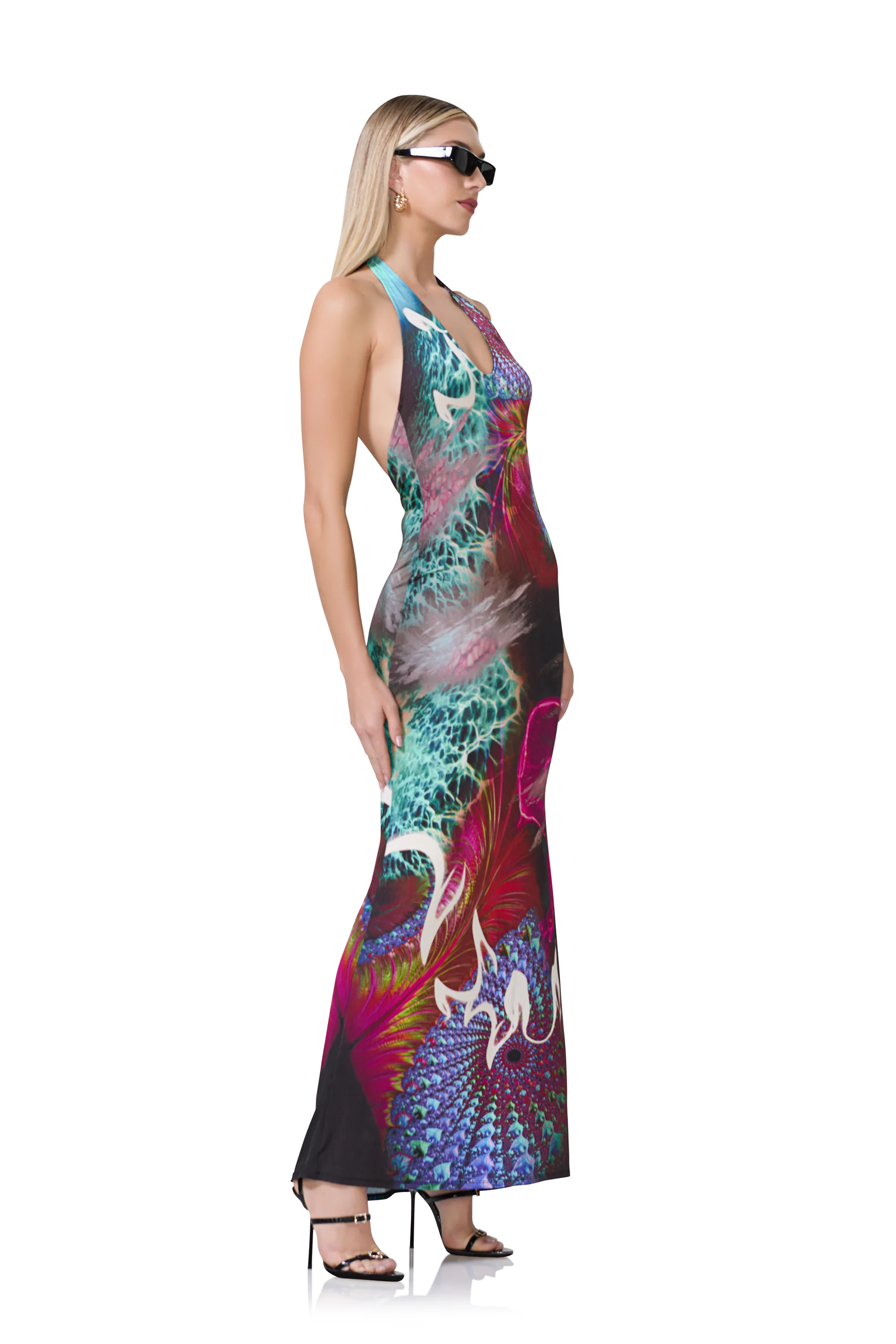 Rue Maxi Dress - Water Abstract - Image 3
