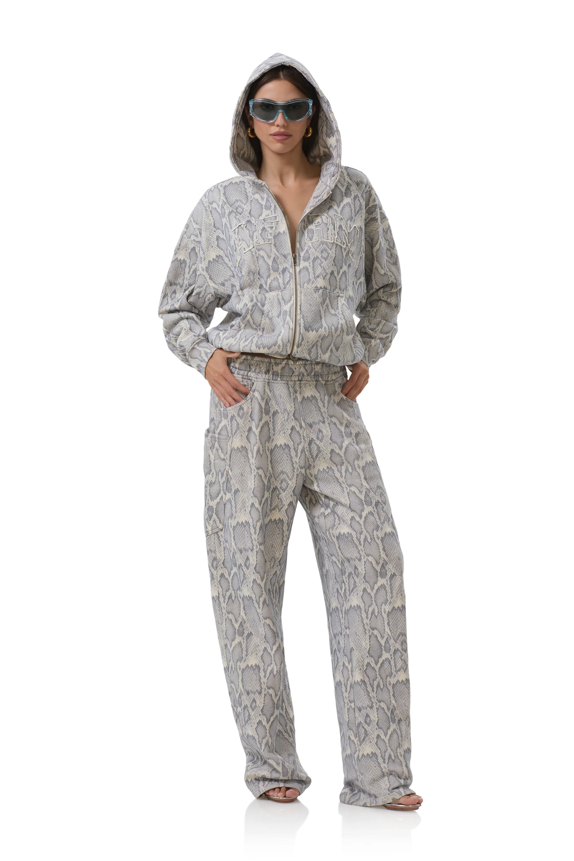 Ryan Barrel Sweatpant - Silver Snake - Image 3