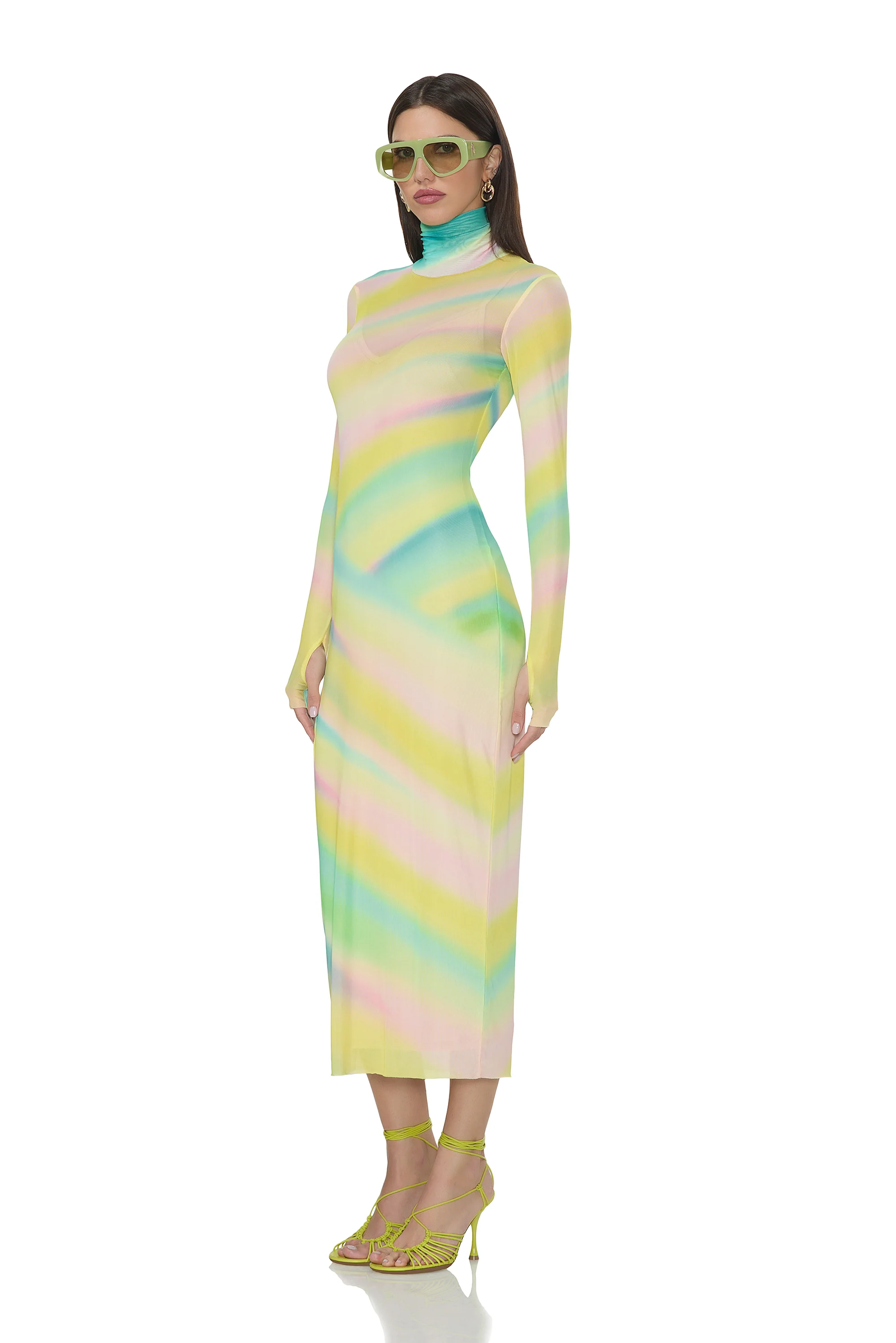 Shailene Dress - Rainbow Stripe - Image 3