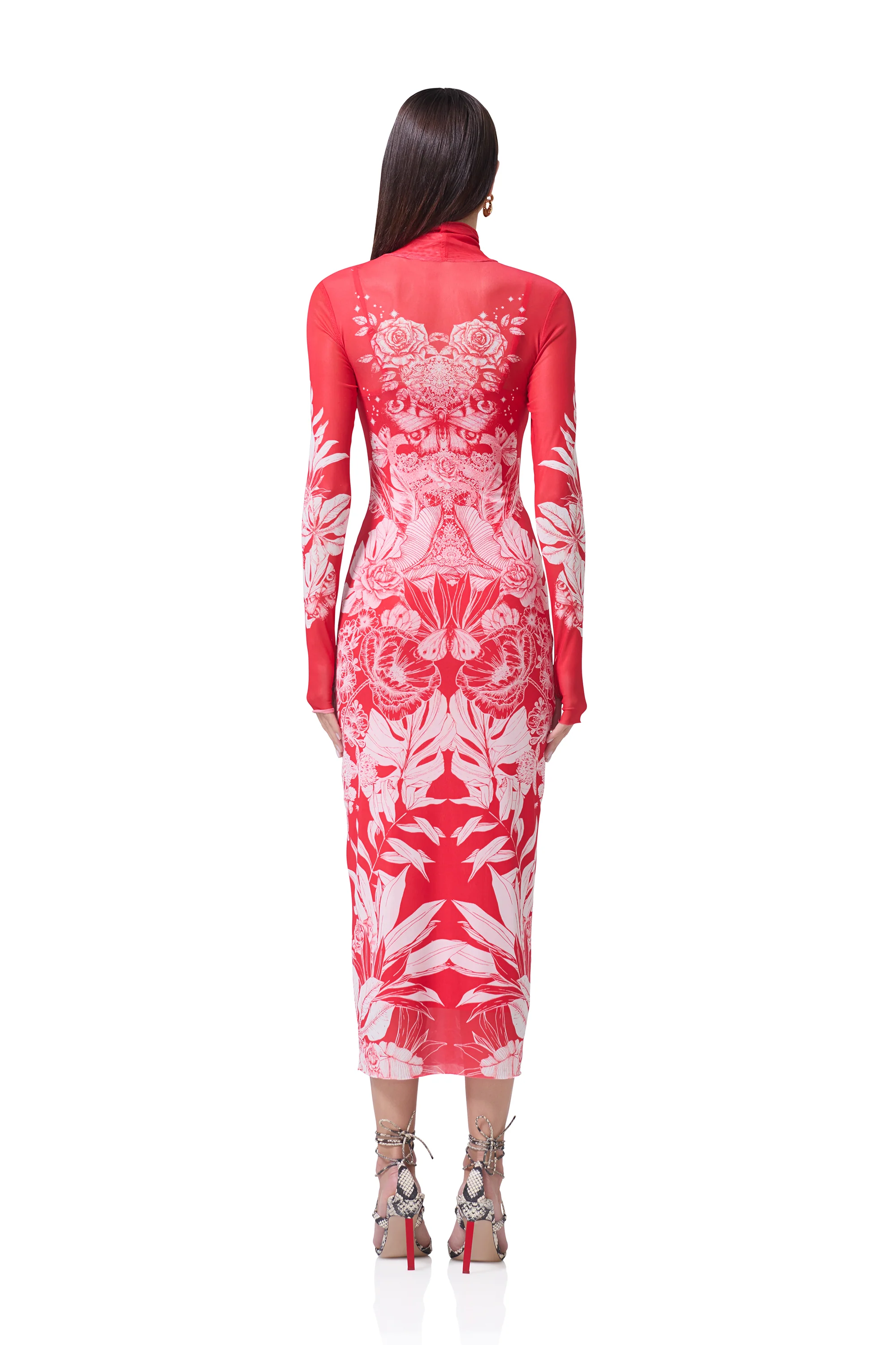 Shailene Dress - Red Botanical - Image 4