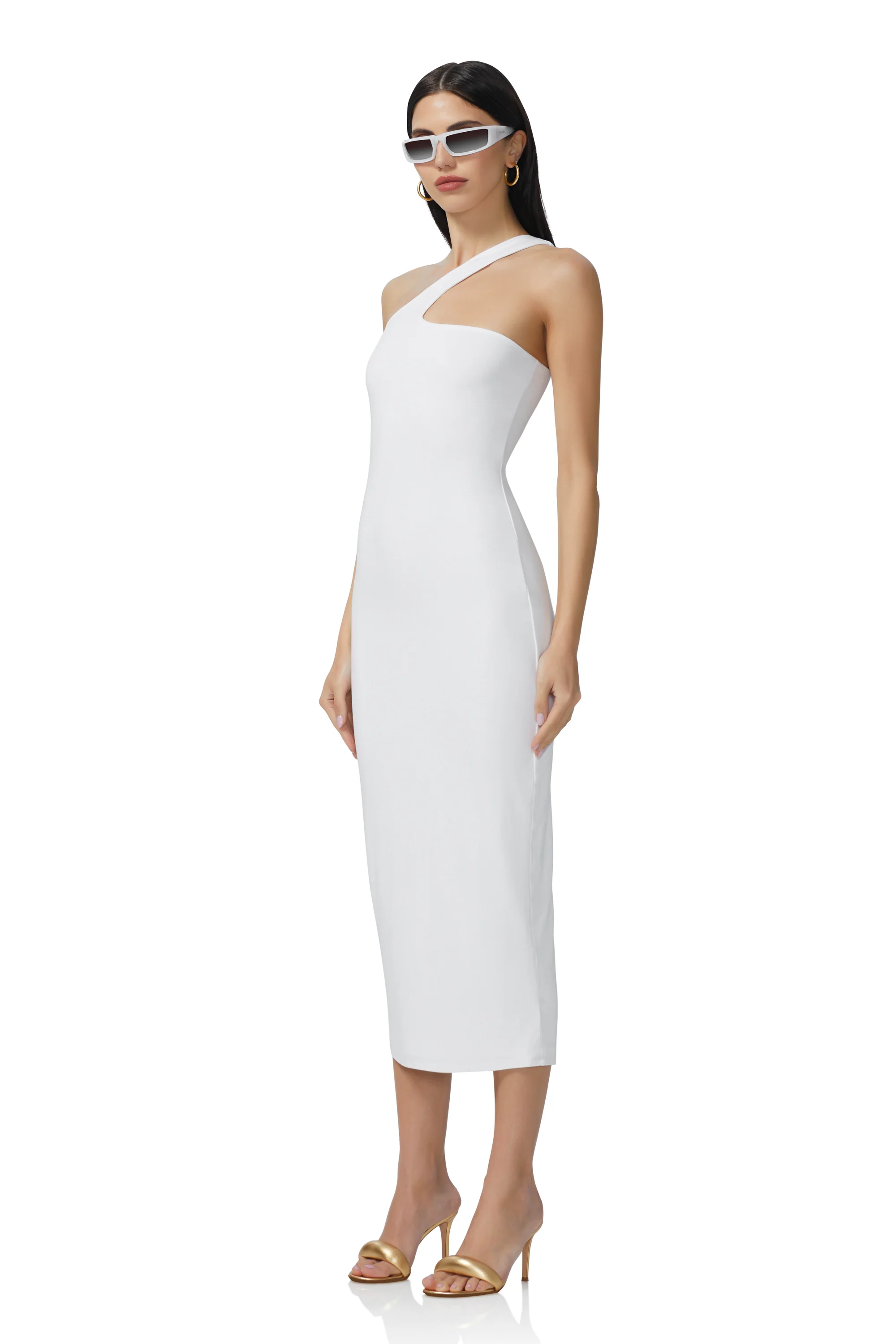 Sloane Midi Dress - Bright White - Image 3