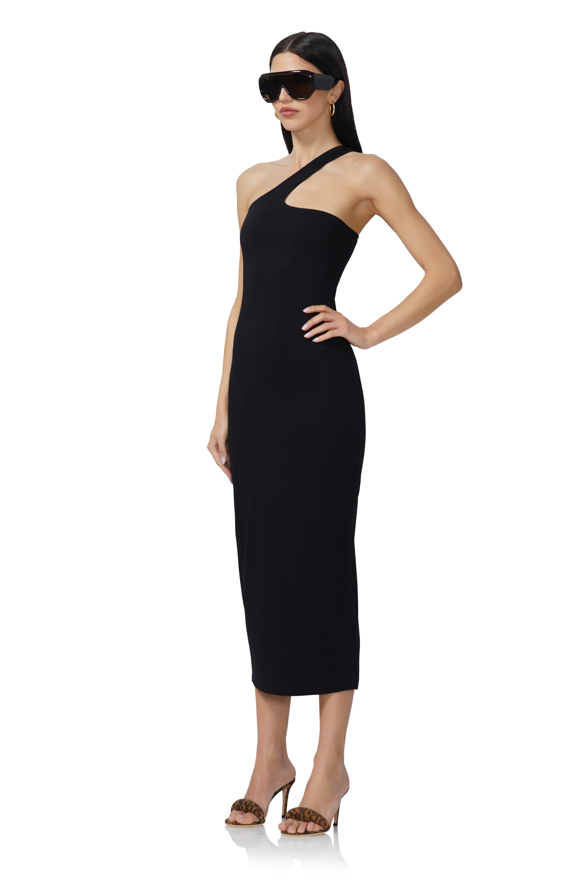 Sloane Midi Dress - Noir - Image 3
